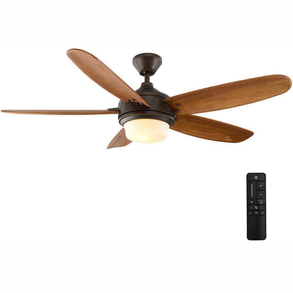 Home Decorators Collection Breezemore 56 in. LED Indoor Mediterranean Bronze Ceiling Fan with Light Kit and Remote Control