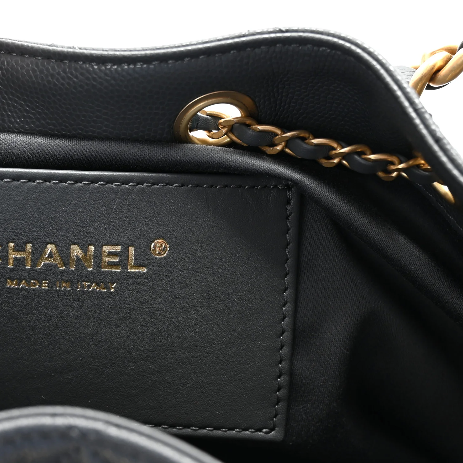 Caviar Quilted Small Chanel 25 Handbag Dark Grey