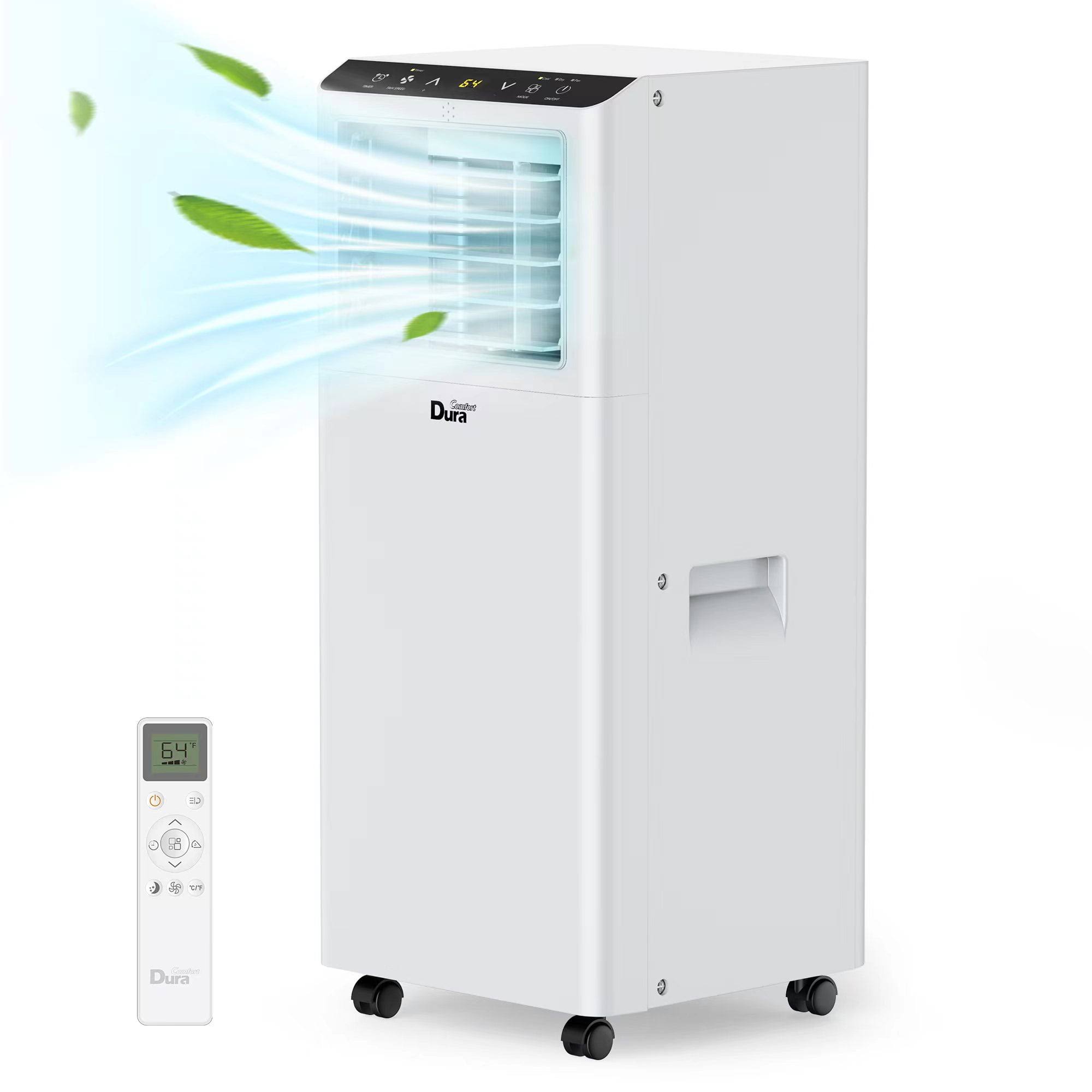 DuraComfort Portable Air Conditioner for Room Up to 175 sq.ft 3-in-1 AC Unit 4900btu 8000BTU ASHRAE Cooling Dehumidifying Fan