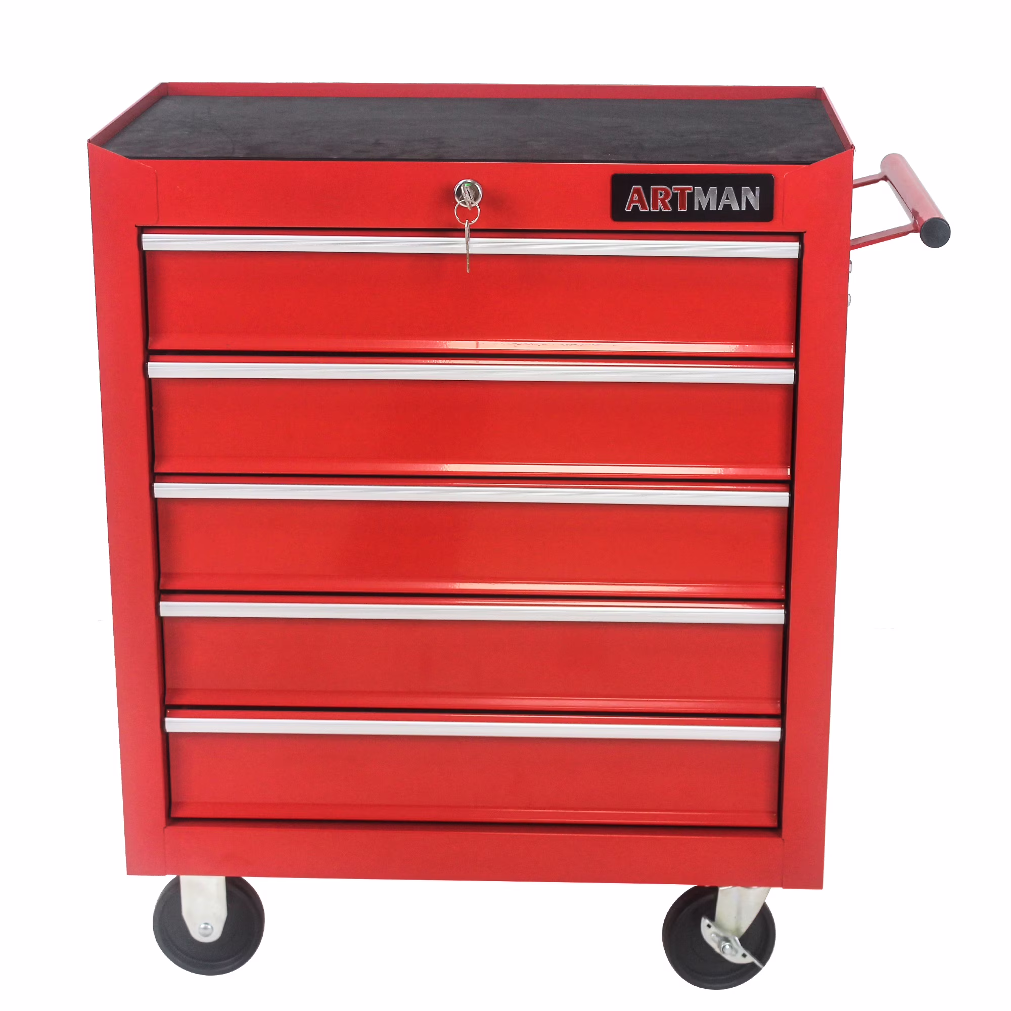 5 Drawer Rolling Tool Chest, Steel Tool Storage Cabinet for Garage Storage with 4 Wheels and Locker