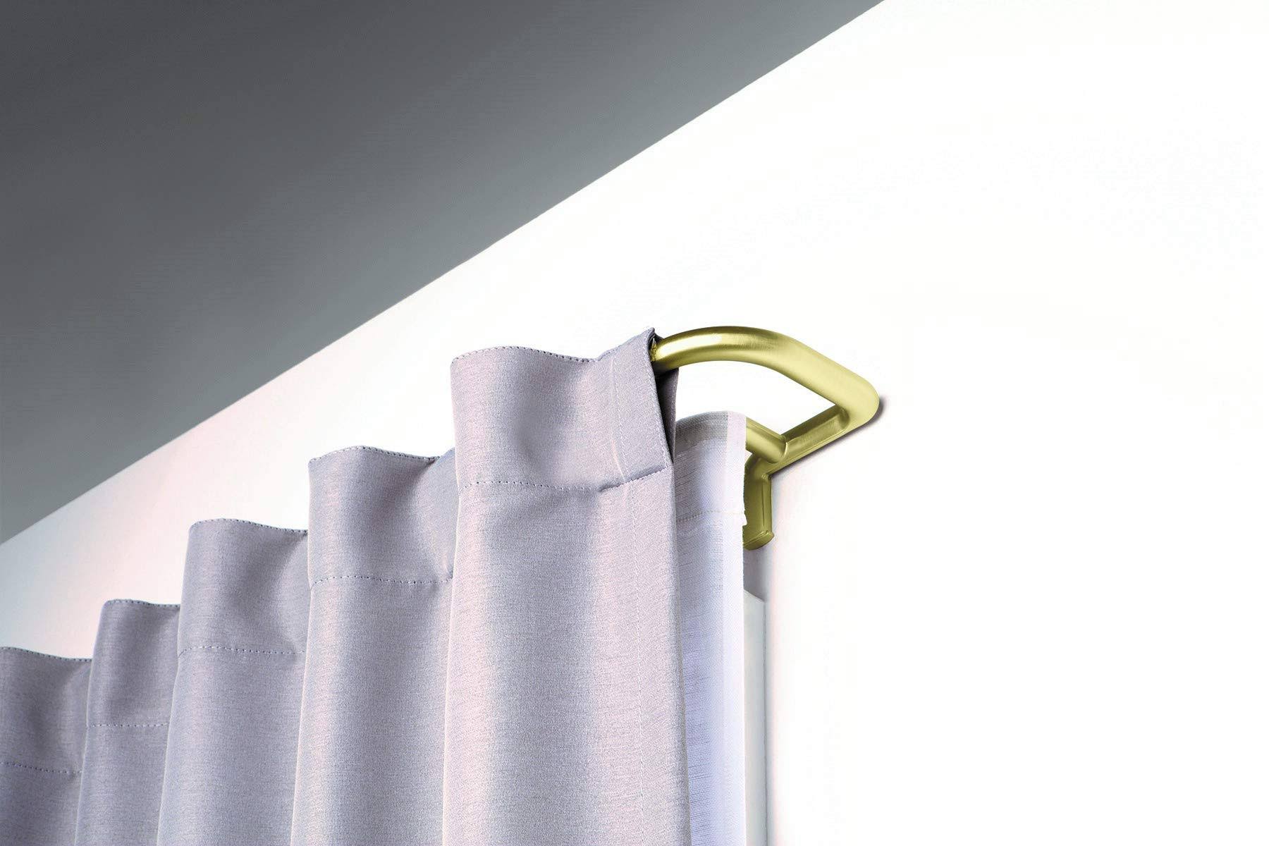 Umbra Twilight Double Curtain Rod Set C Wrap Around Design Is Ideal for Blackout or Room Darkening Panels 48-88 inch 122-224cm