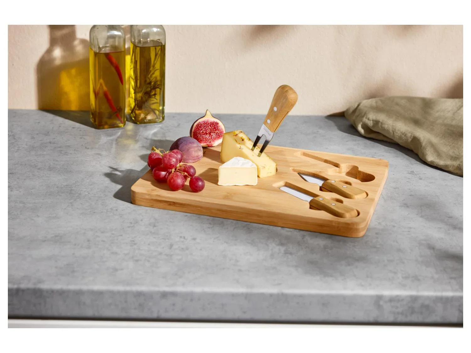 SILVERCREST Plateau  fromage ou Plateau tournant en bambou