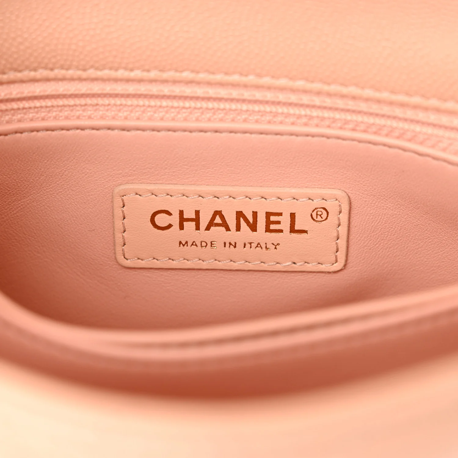 Caviar Quilted Mini Coco Handle Flap Light Pink