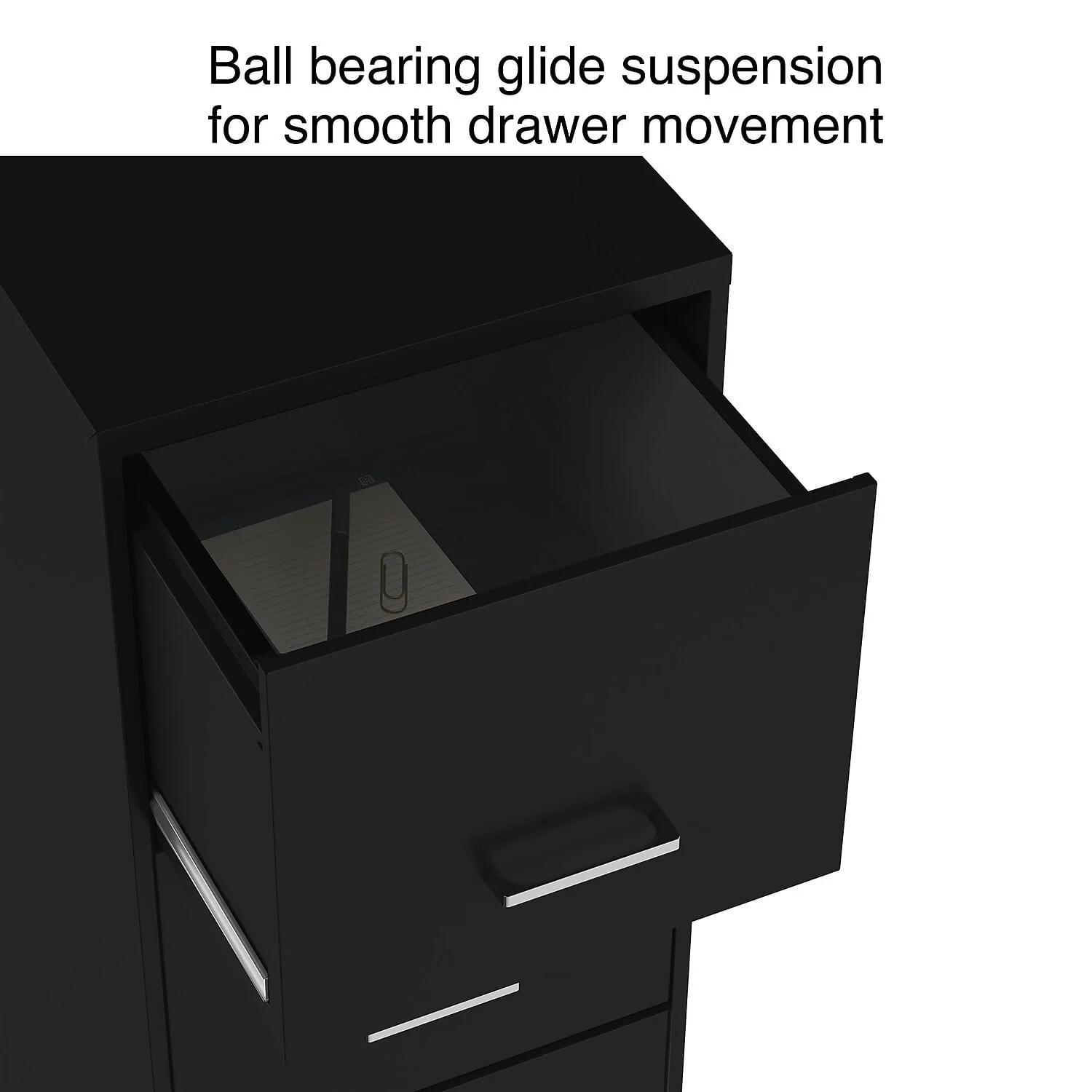Staples 4 - Drawer Vertical File Cabinet Locking Letter Black 18