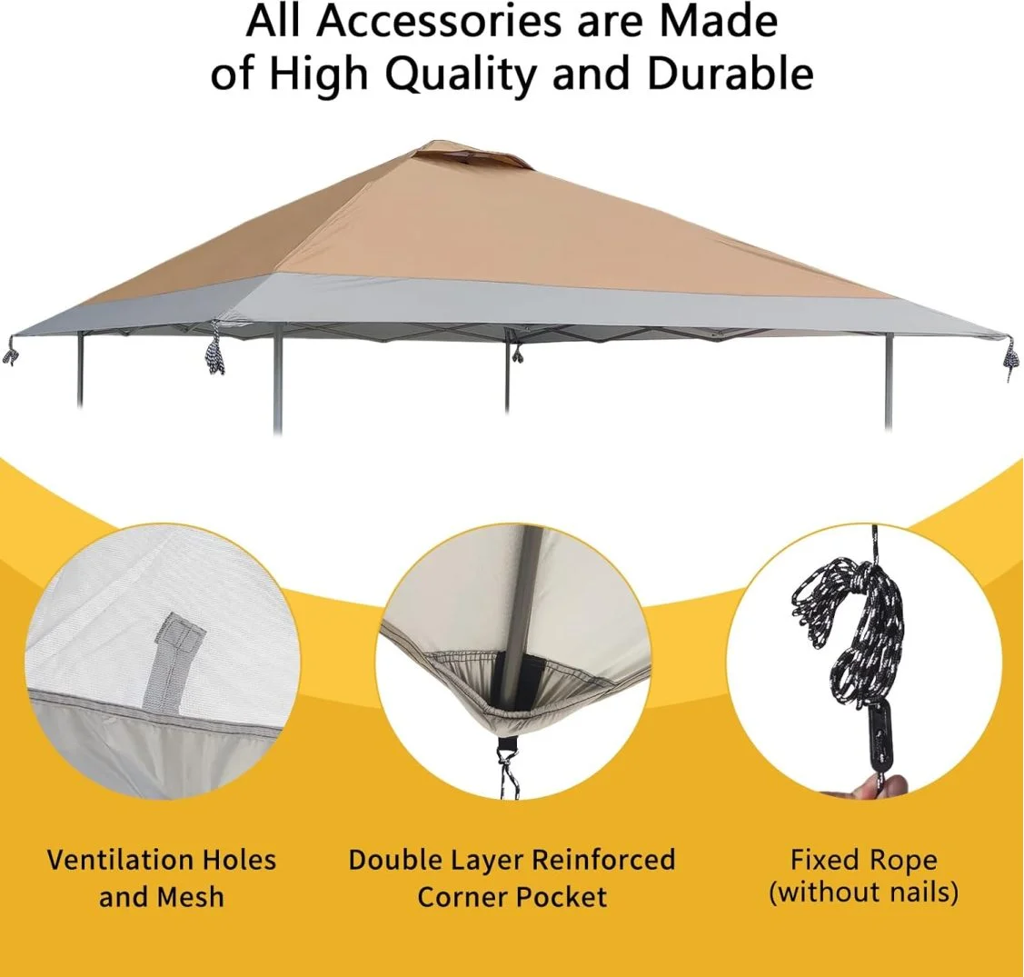 13x13 Canopy Replacement Top with Air Vent Fit for Coleman Oasis 1606532 2156426 2156428, 300D Oxford Waterproof Silver Coated Pop Up Canopy Tent Cover for Outdoor (Replacement Top Only) - Image 3
