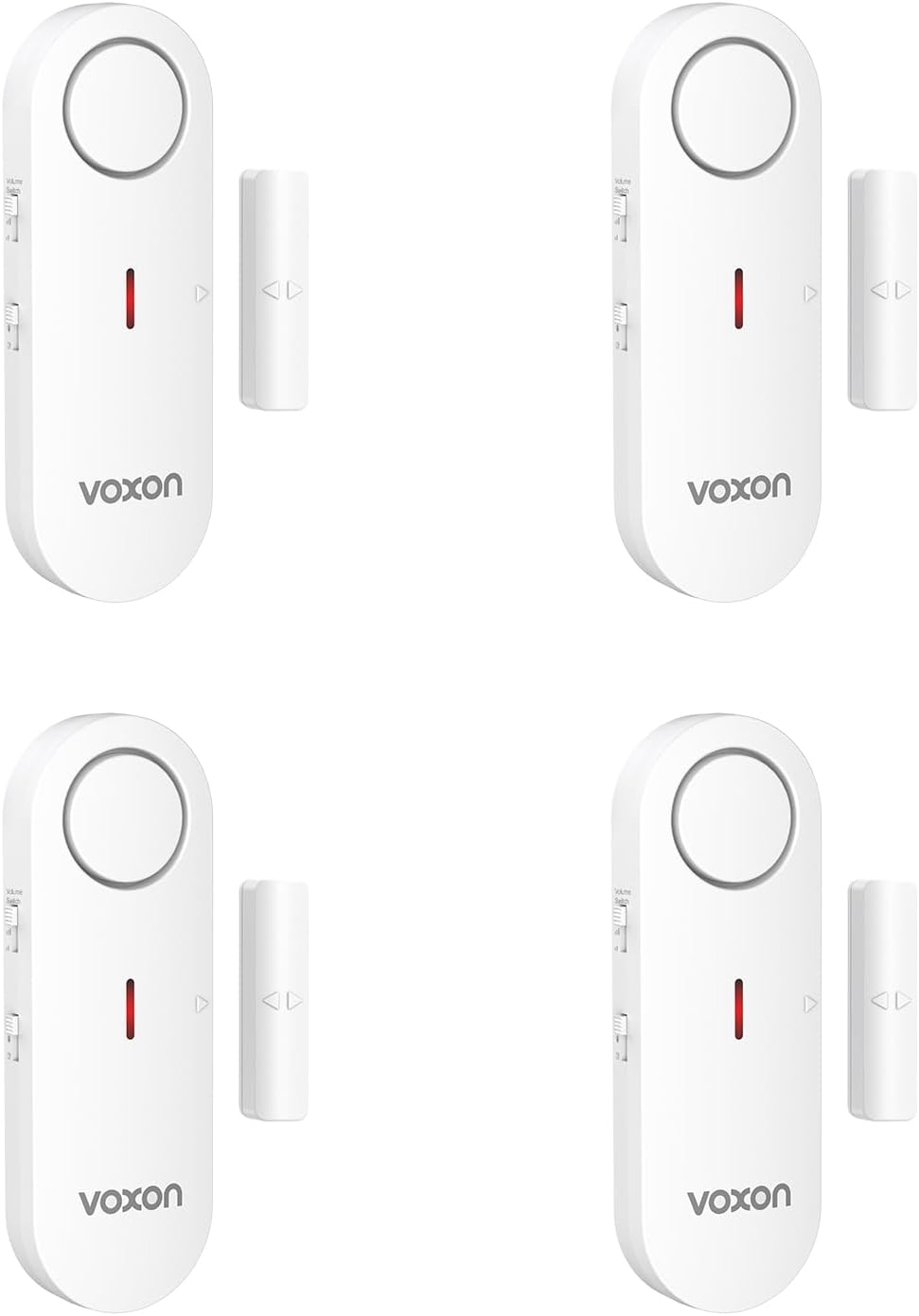 VOXON Door Alarms for Kids Safety - Window Alarms for Personal Home Security - 2 in 1 Chime/Alarm | 3-Level Volume Control - Burglar Door Sensor Alarm for Pool House Rooms Garage RVs - 2 Pack