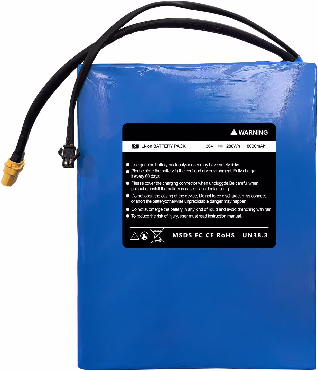 36V 8Ah Electric Scooter Battery Compatible for R1 Electric Scooters 36V Electric Scooter Replacement Battery 288Wh Li-ion Power Batteries, Size: 7.68 * 5.2 * 1.50 inch
