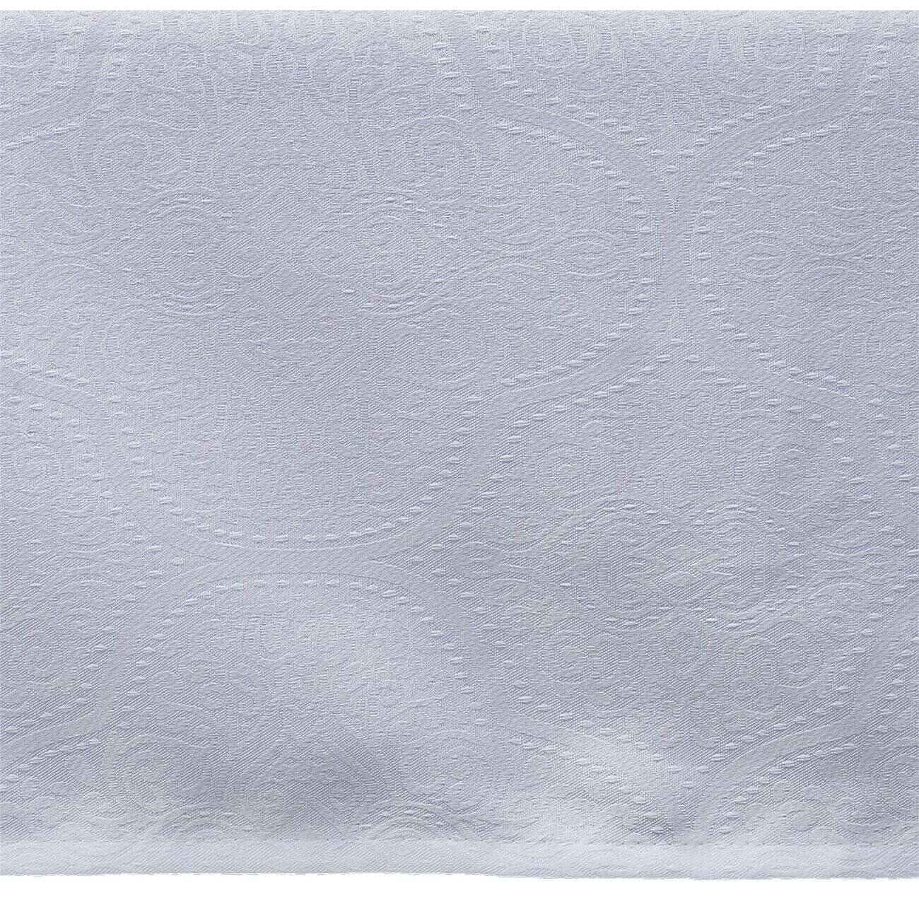 Nappe jacquard blanche motif arabesque L 350 cm