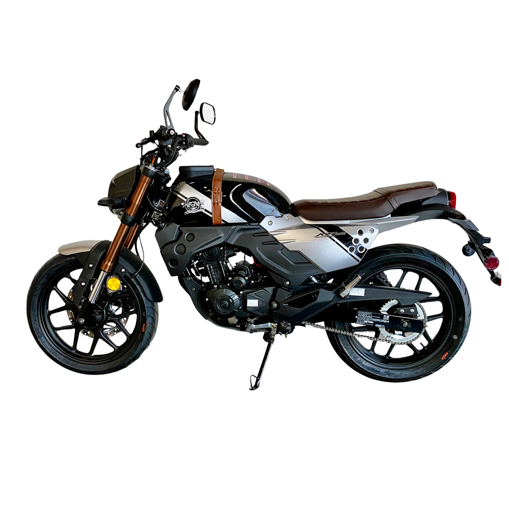 KPM 200 Motorcycle | 200cc EFI Caf�� Racer | 6-Speed Street Bike(Black) - Image 6