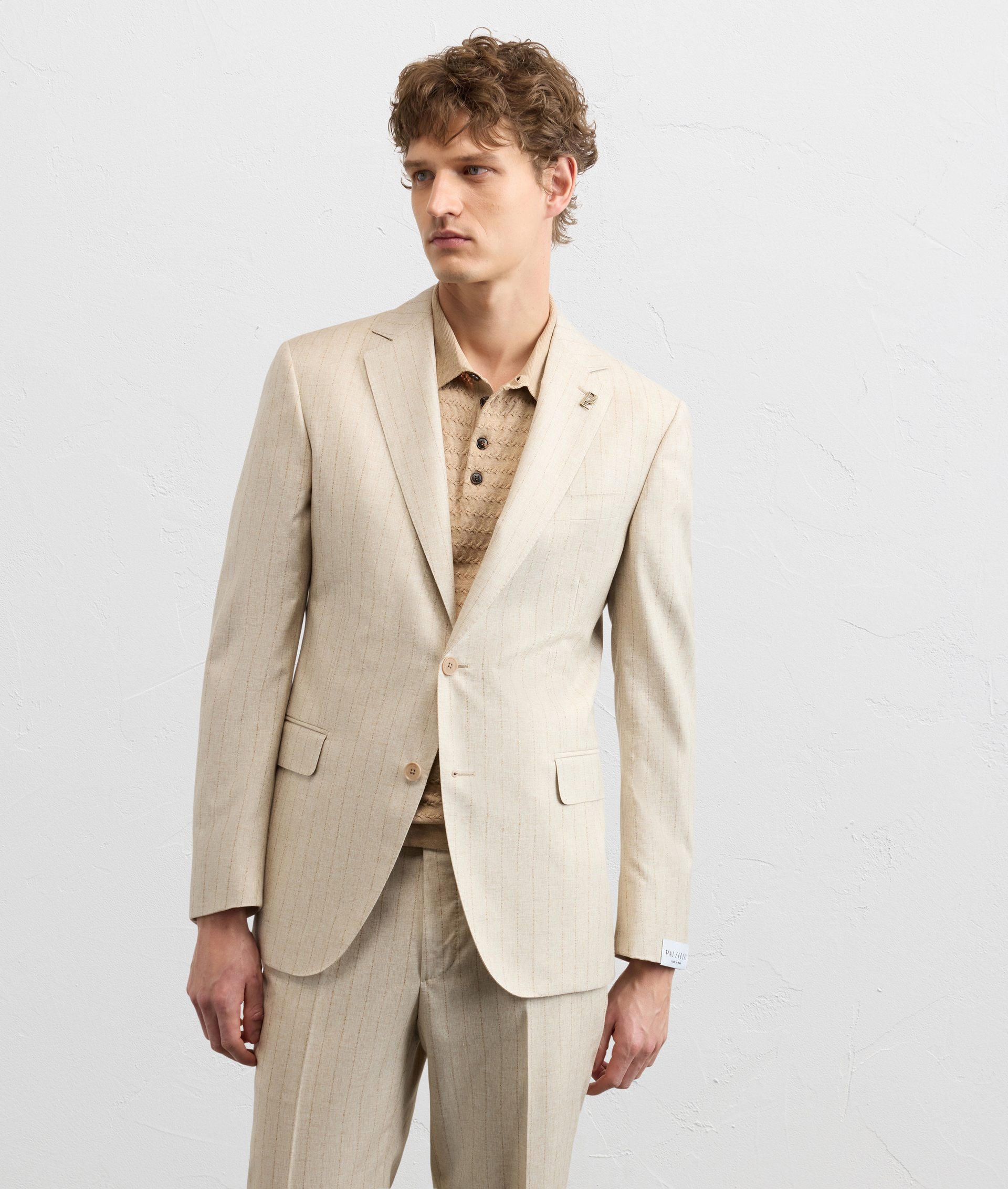 NATURAL COLORED WOOL COTTON AND SILK VICENZA LINE DRESS