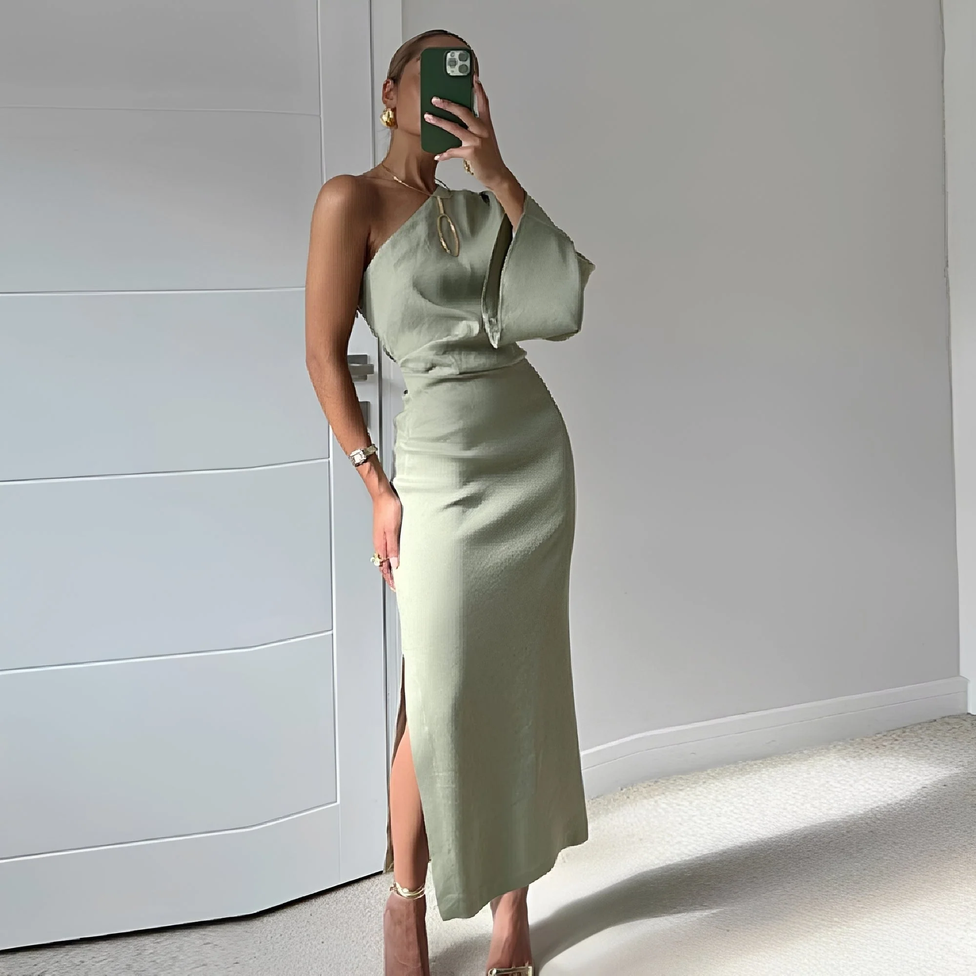 Everett - Robe Maxi Asymétrique