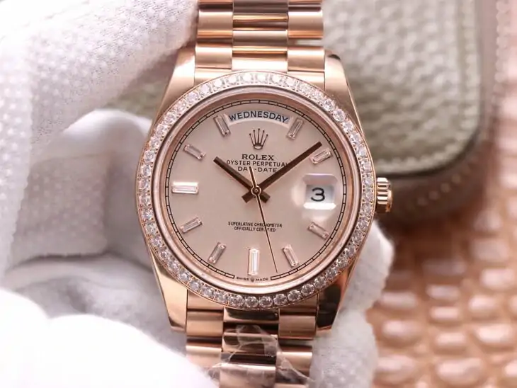 Rolex Day Date M228345RBR-0007 EW Factory Diamond-Set Bezel