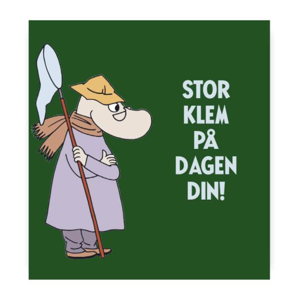 Mummi kort dobbelt Stor klem på dagen din grønn