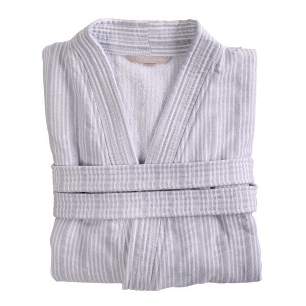 Bath Collection badekåpe L/XL powder blue stripes