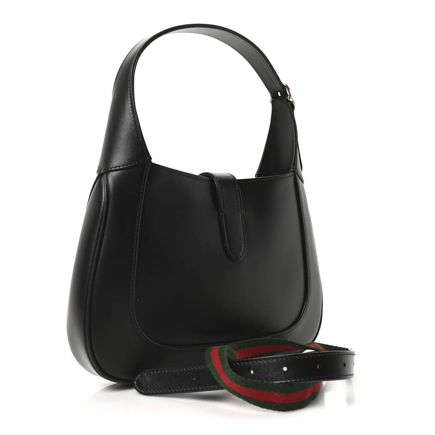 Calfskin Small Jackie Shoulder Bag Black