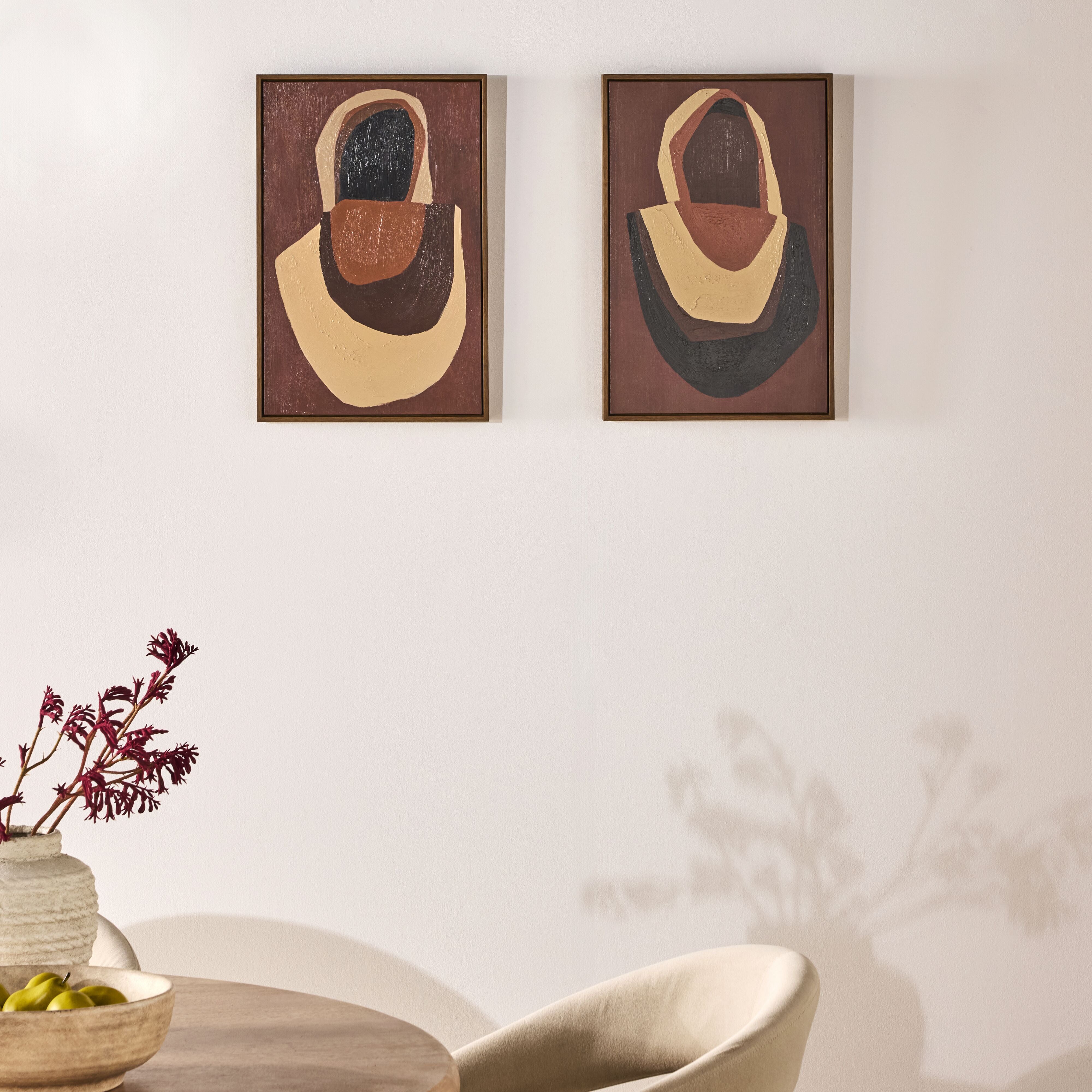 Desert Shadows Framed Textured Print Duo 80x60cm