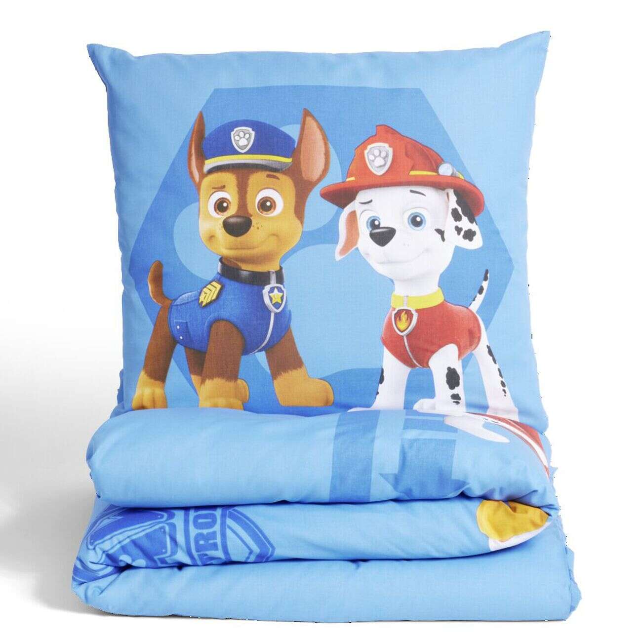 Parure de lit 1 place Pat' Patrouille Chase et Marcus
