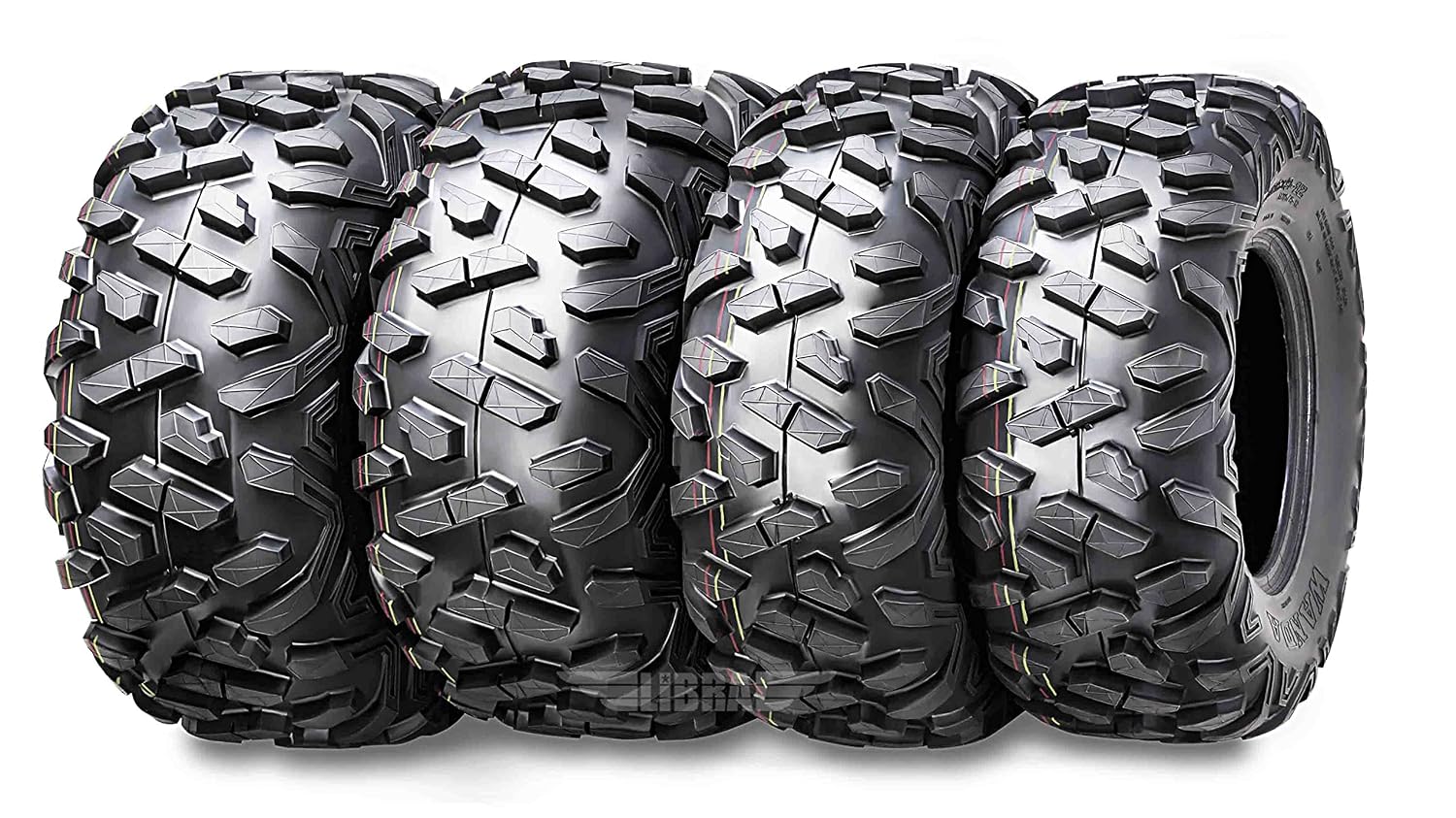 WANDA Set 4 ATV/UTV Tires 25x8-12 & 25x10-12 /6PR Power-Trail 10375/10376