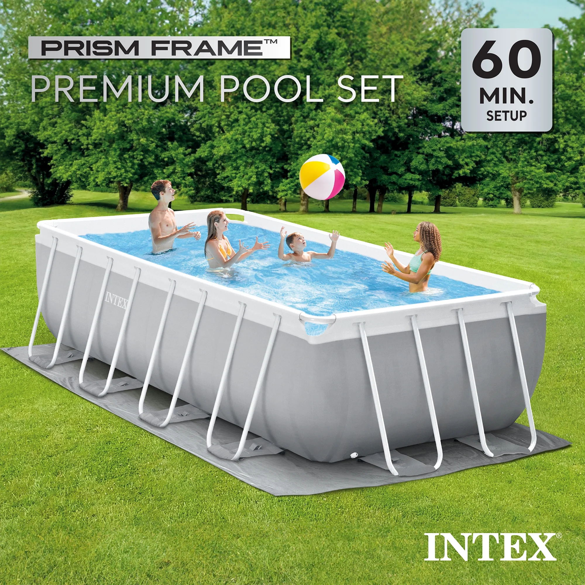 Open Box 16' x 42" Prism Frame Rectangular Above Ground Swimming Pool Set - Image 4