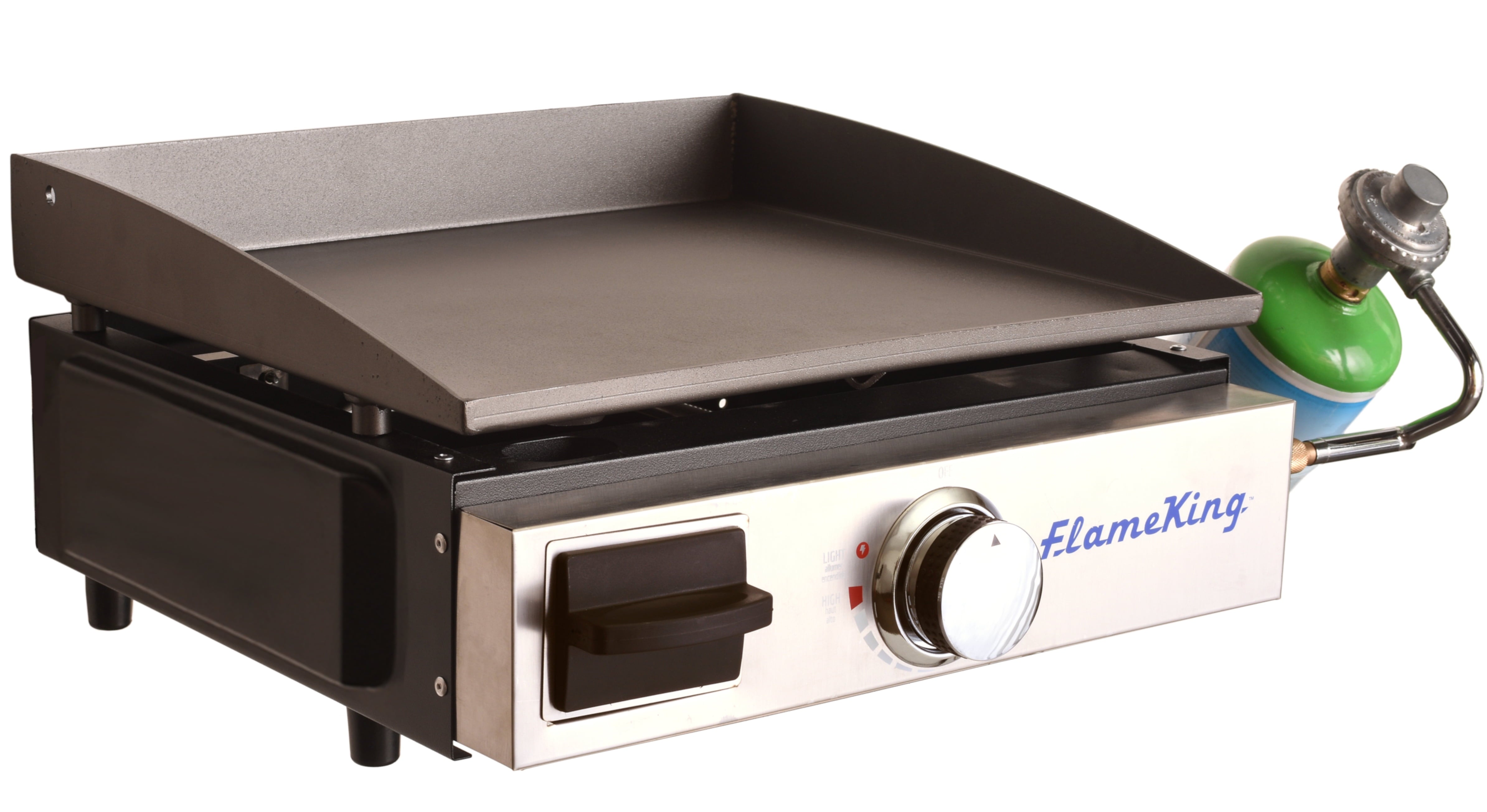 Top Portable Propane Cast Iron Grill Griddle Tabletop for Camping & Tailgating