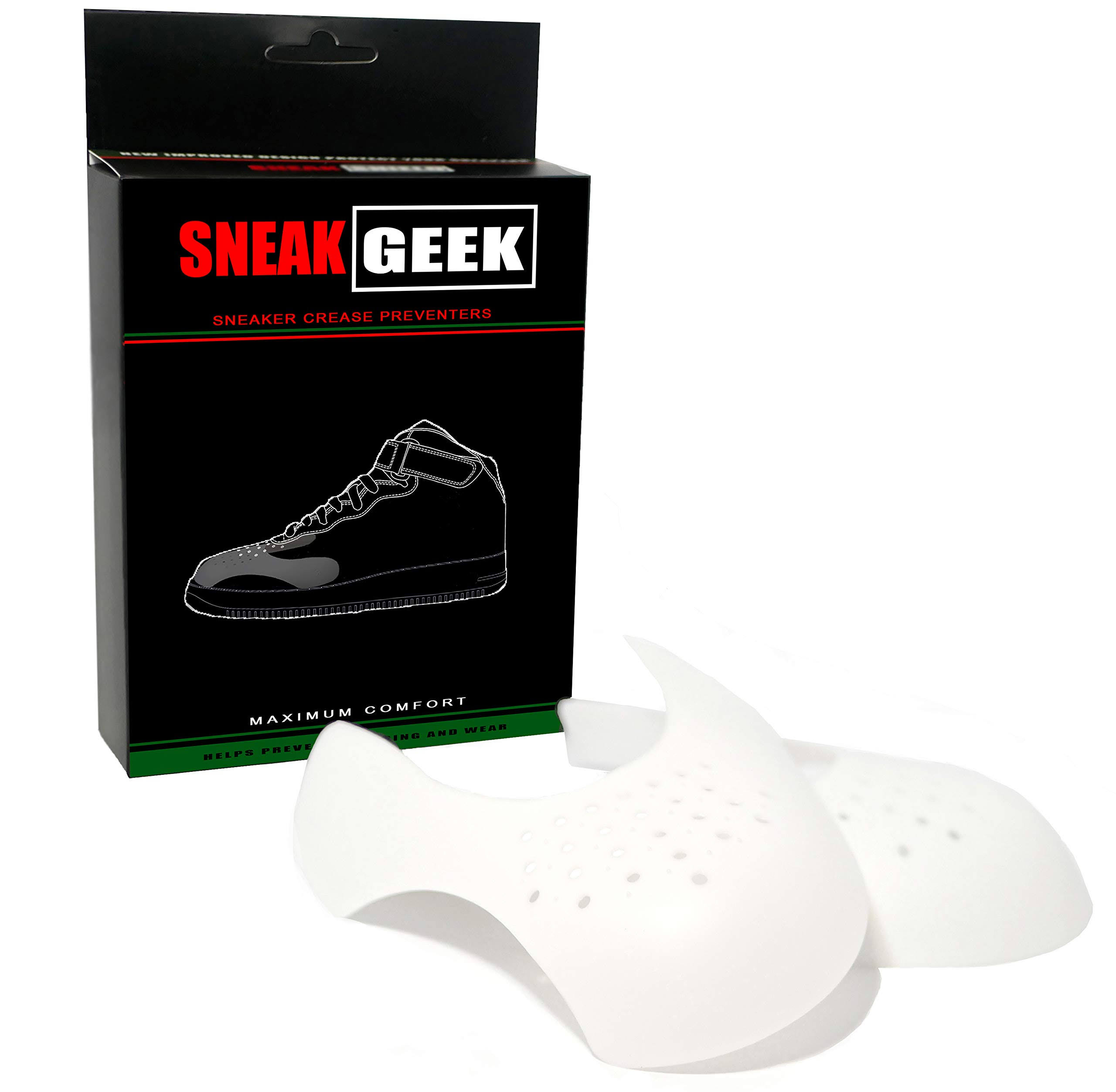 Sneak Geek Sneaker Crease Protector for Shoes Mens 8-12 White