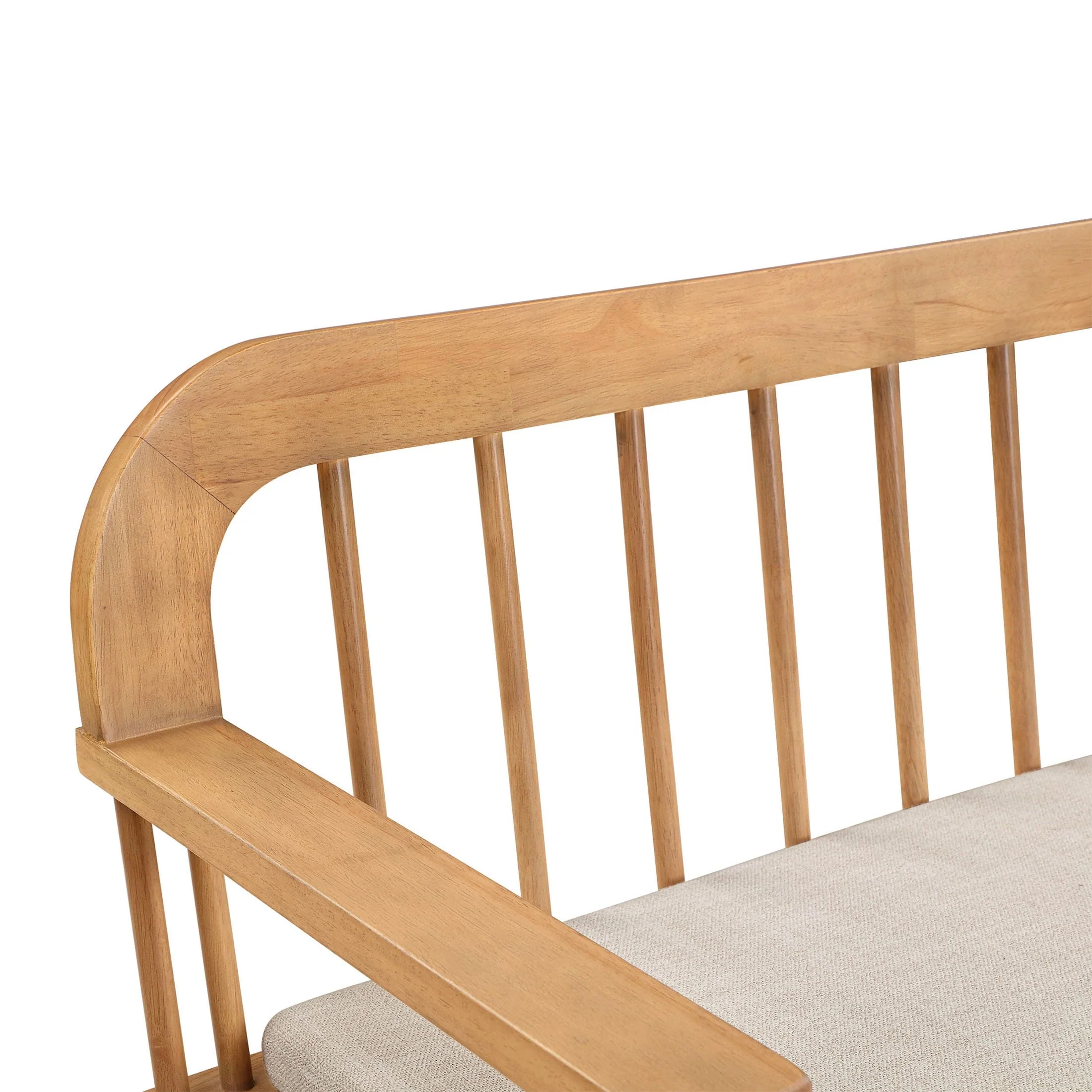 Windemere Solid Wood Bench, Natural Oak finish, by Dave Jenny Marrs - Image 6
