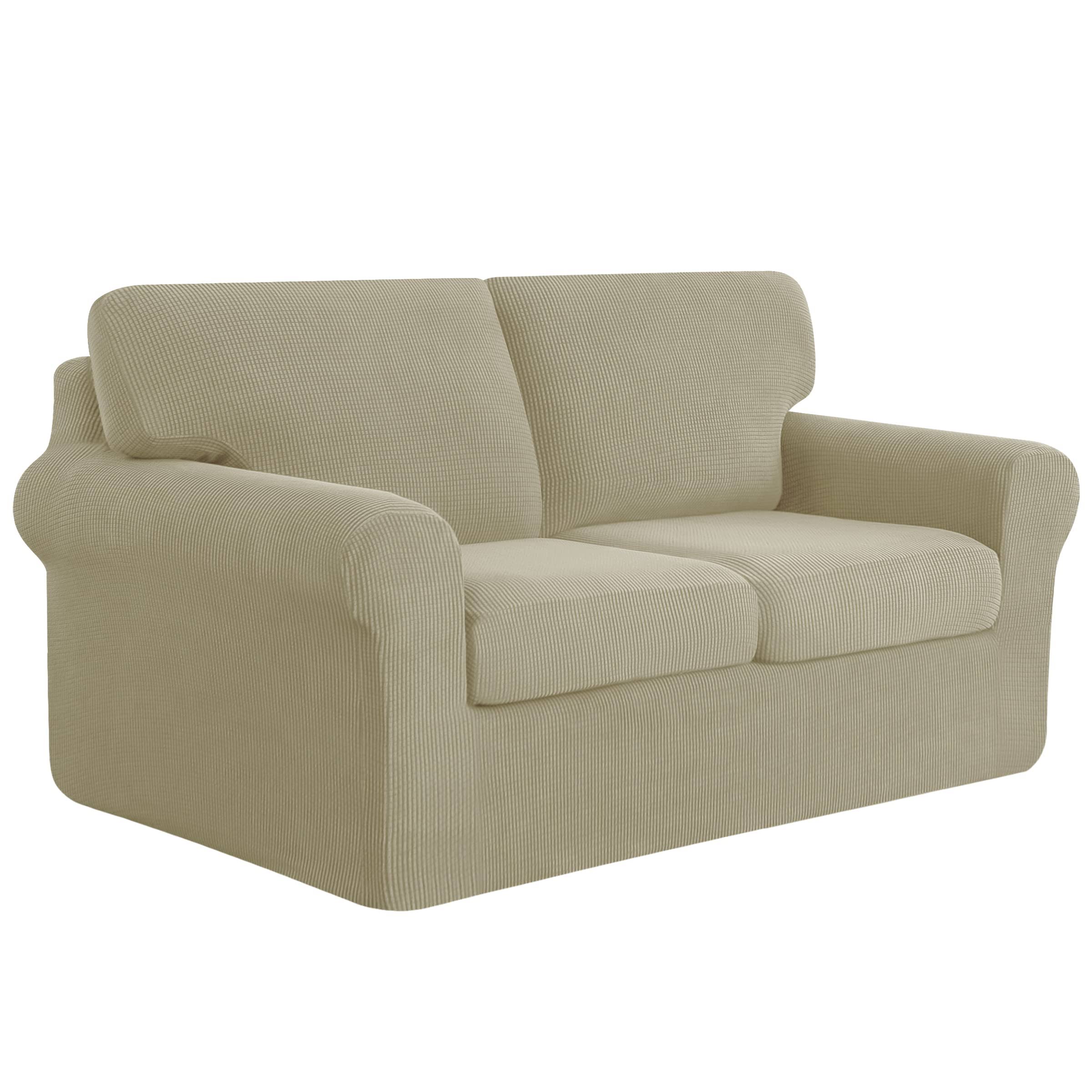 Subrtex 5 Pieces Stretch Sofa Slipcover Sets Couch Cover Sets Backrest