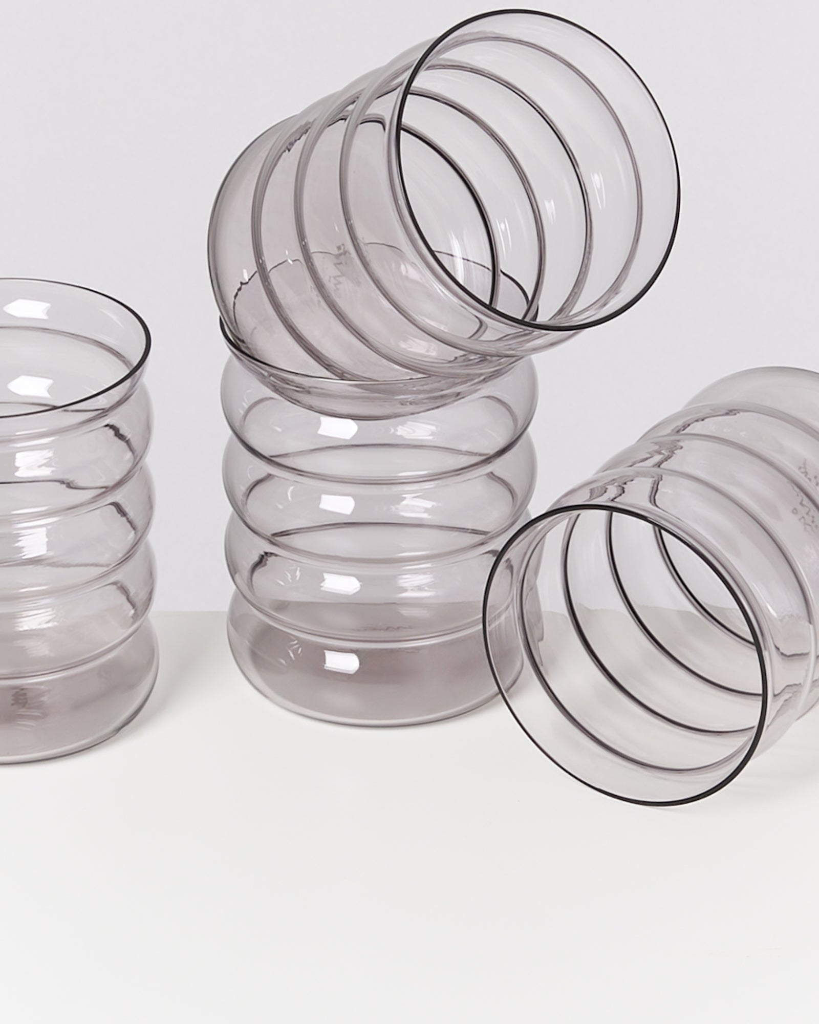 JOIA - LARGE GLASS BUBBLE GRAY SET OF 4