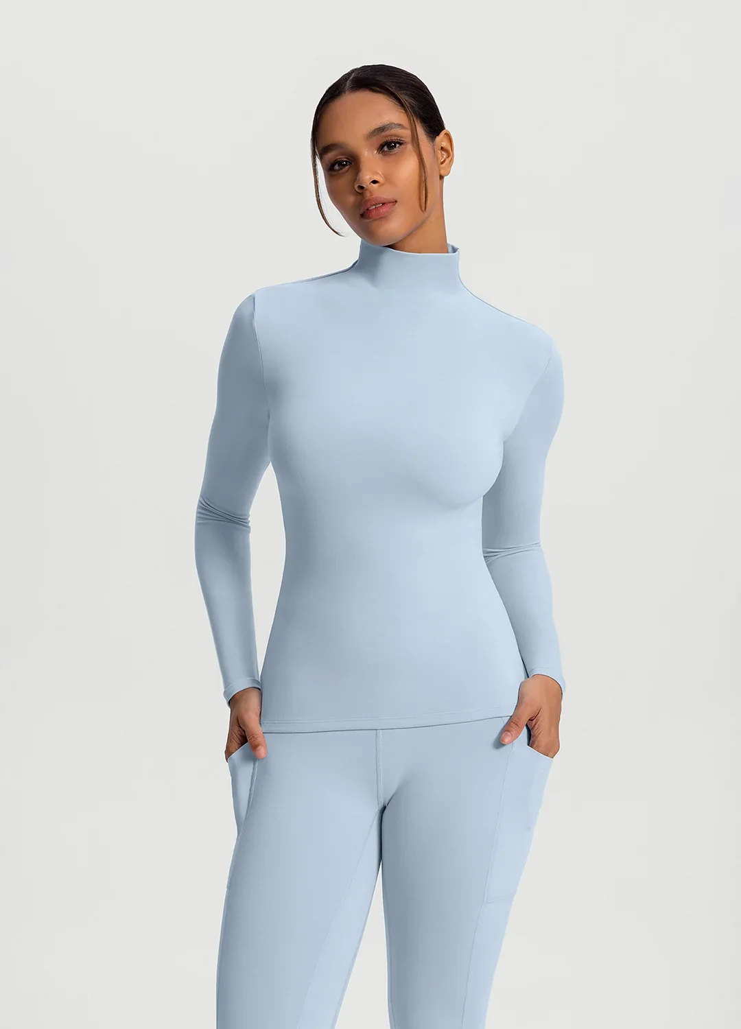 Mock Neck Long Sleeve Top