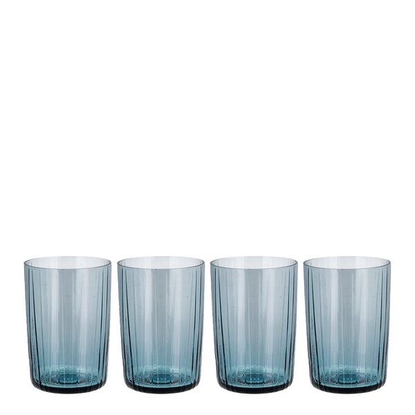 Kusintha vannglass 28 cl 4 stk blå