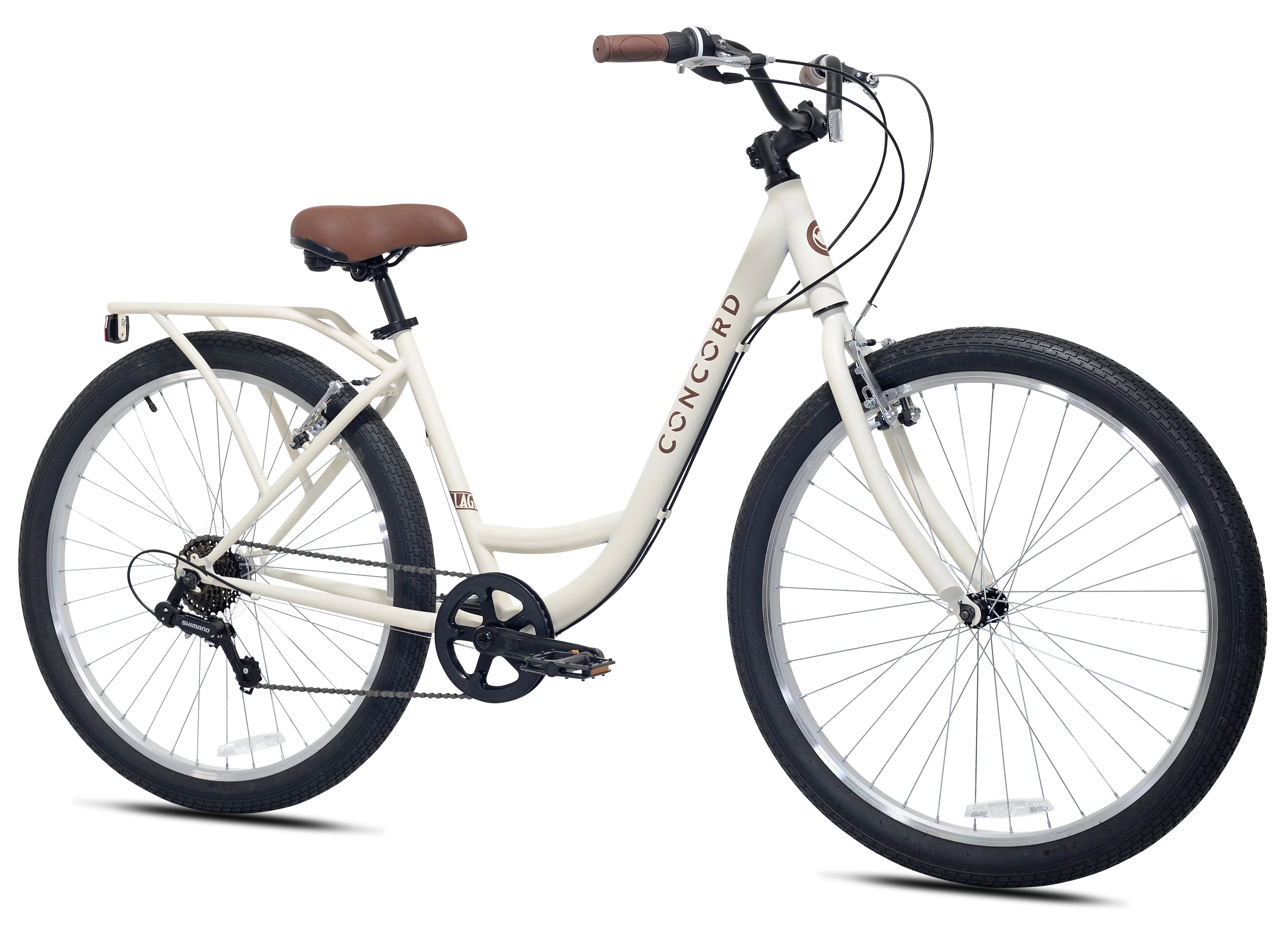 27 5" Laguna Comfort Bicycle, 27 5" Wheels, Fits Adult Riders 5'4" 6'2", Unisex, Cream Image 5