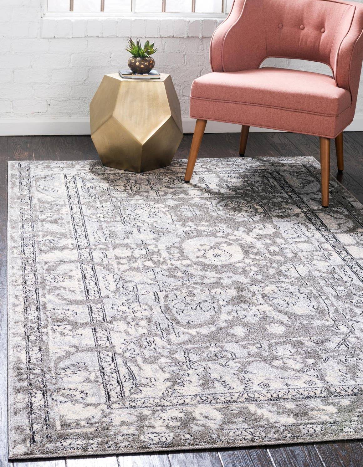 Unique Loom Vintage La Jolla Area Rug - 9' x 12' (Gray)