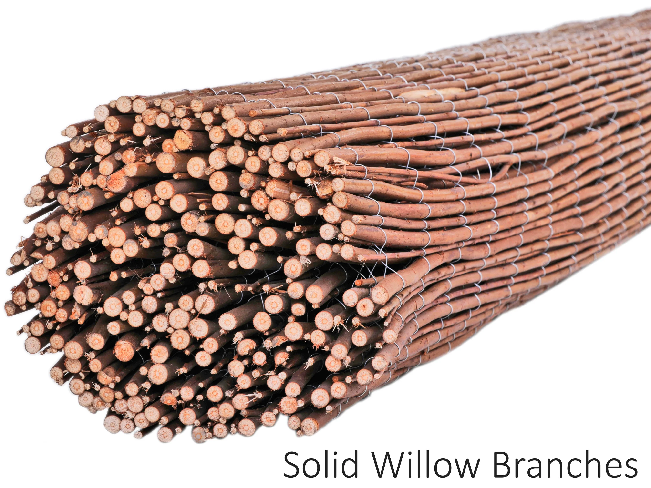 Backyard X - Scapes Natural Willow Rolled Panel Fence Decorative Fencing Natural 6' H L x 8' L