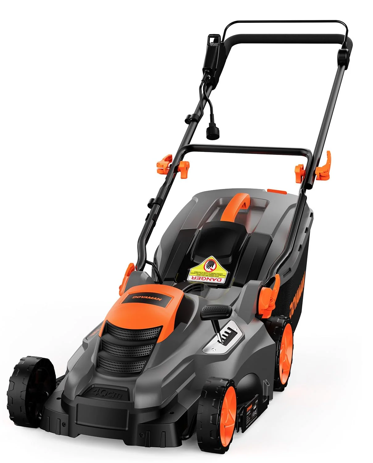 DOVAMAN 13 Amp 16" Lawn Mower, 98% Collection w/13.2-Gallon Bag