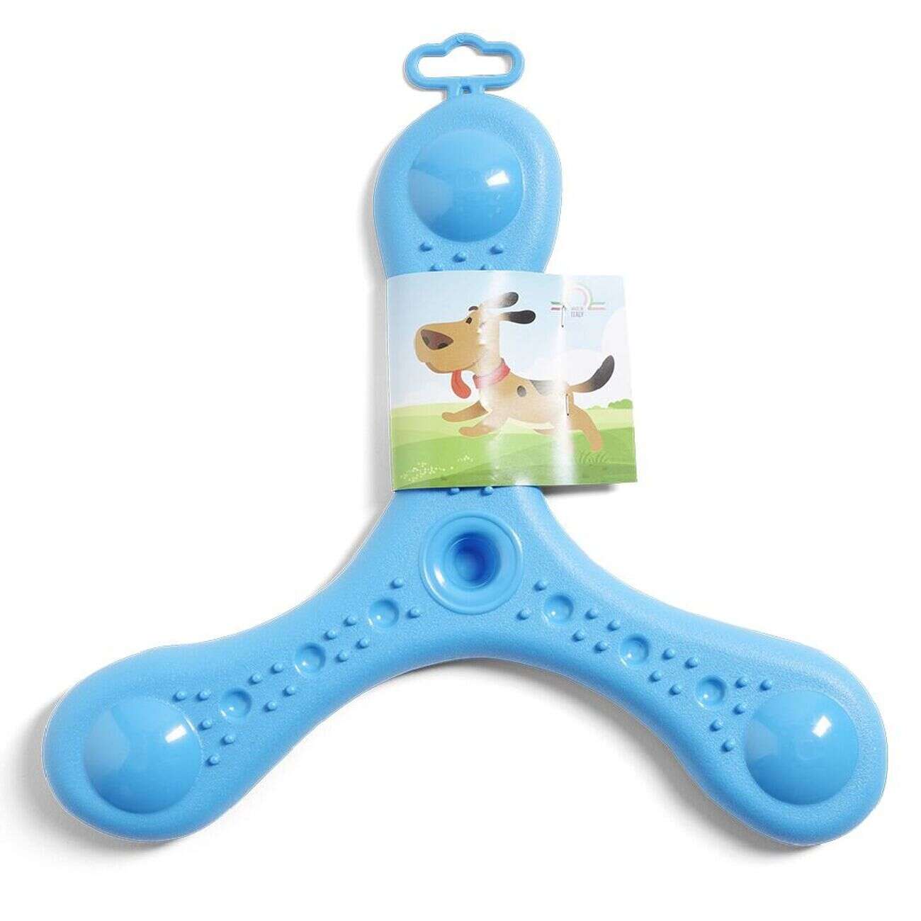 Jouet à lancer pour chien plastique bleu ou orange