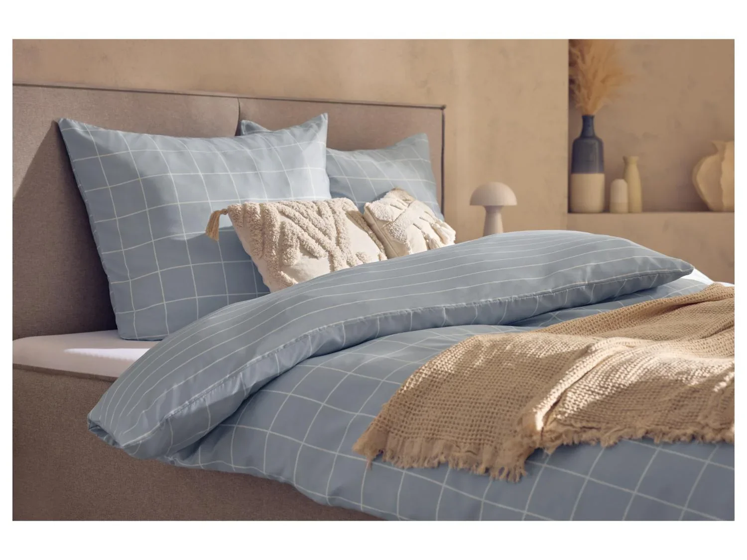 LIVARNO Parure de lit double face en satin microfibre, 140 x 200 cm