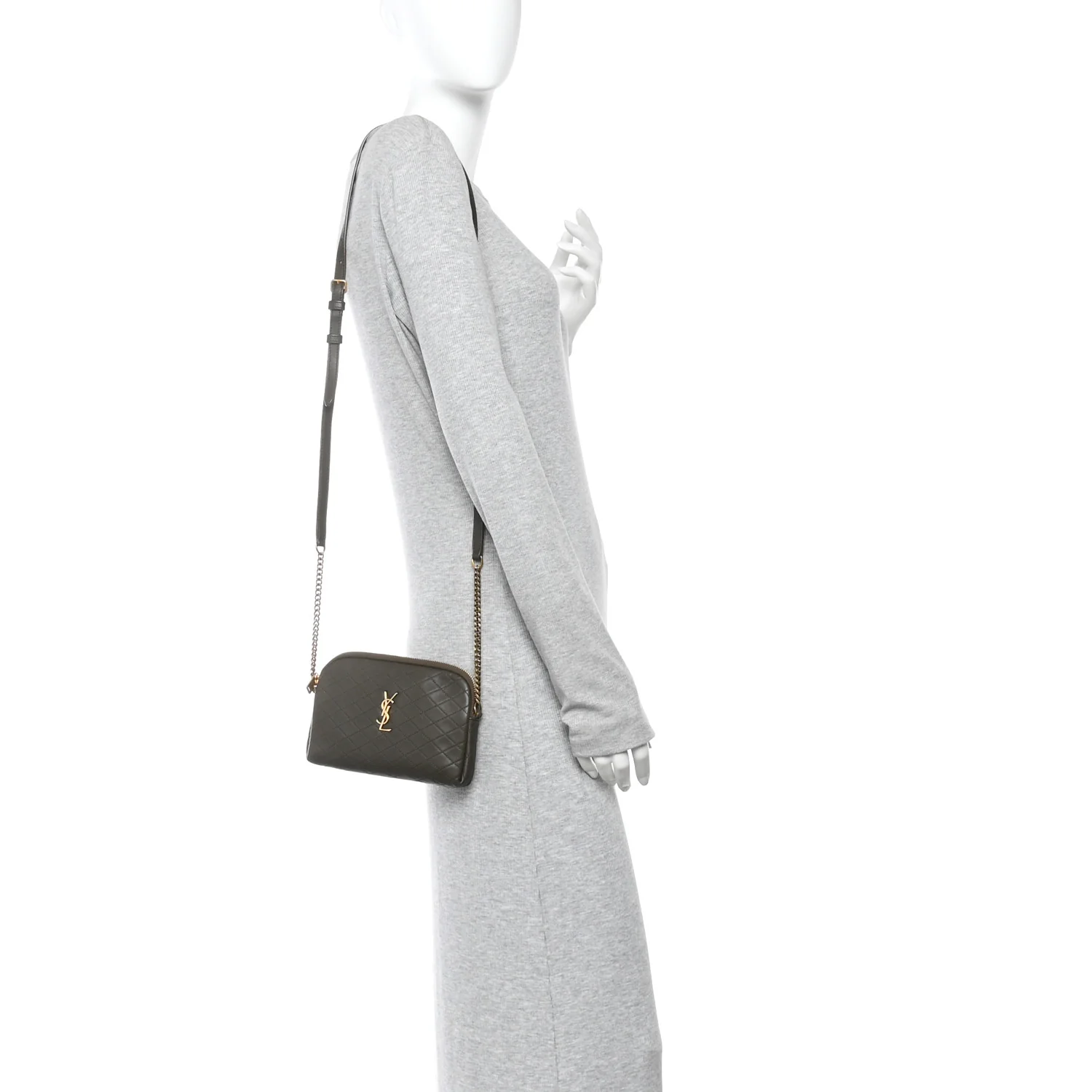 Lambskin Quilted Gaby Zipped Pouch