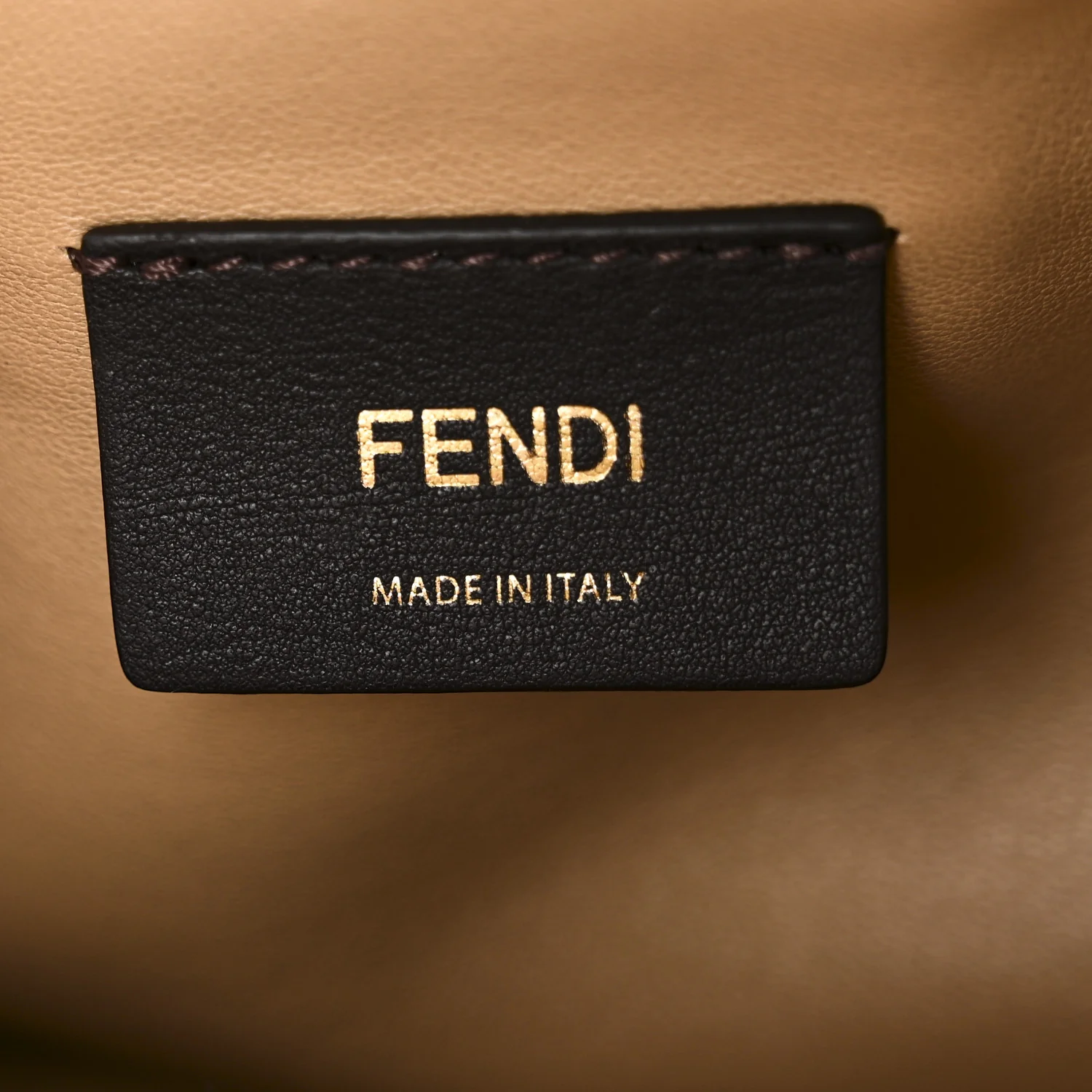Flannel Karligraphy Embroidered Medium Fendi First Camel