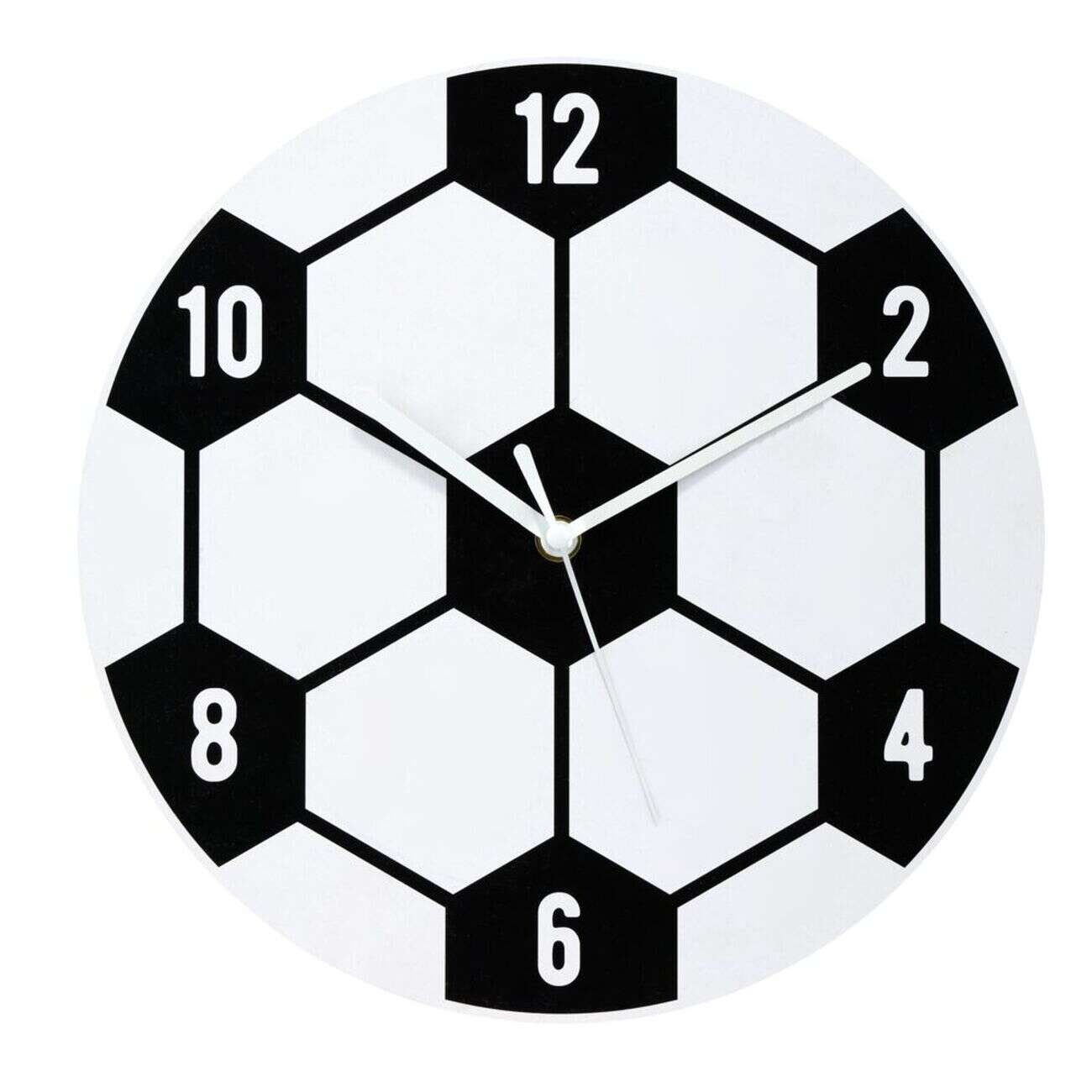 Horloge murale en bois Ø30cm - 2 modèles foot ou basket