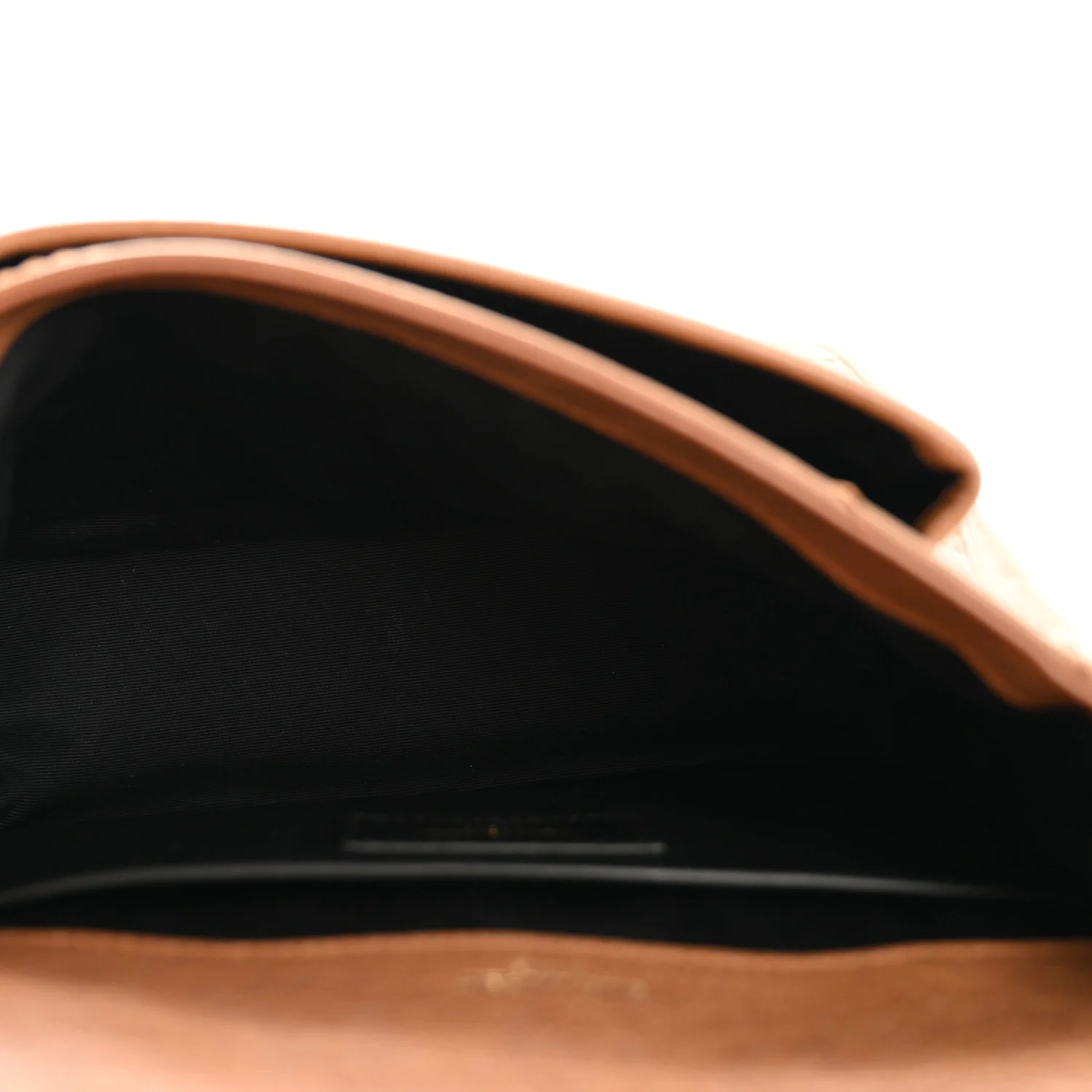 Crinkled Calfskin Matelasse Monogram Baby Niki Chain Satchel Light Caramel