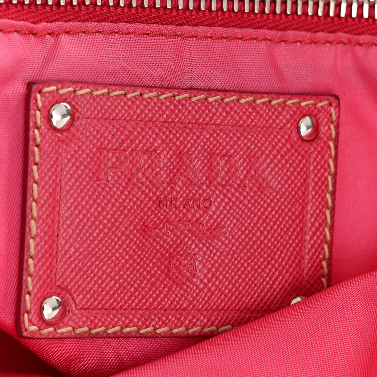 Tessuto Nylon Saffiano Tote Papaya Ibisco