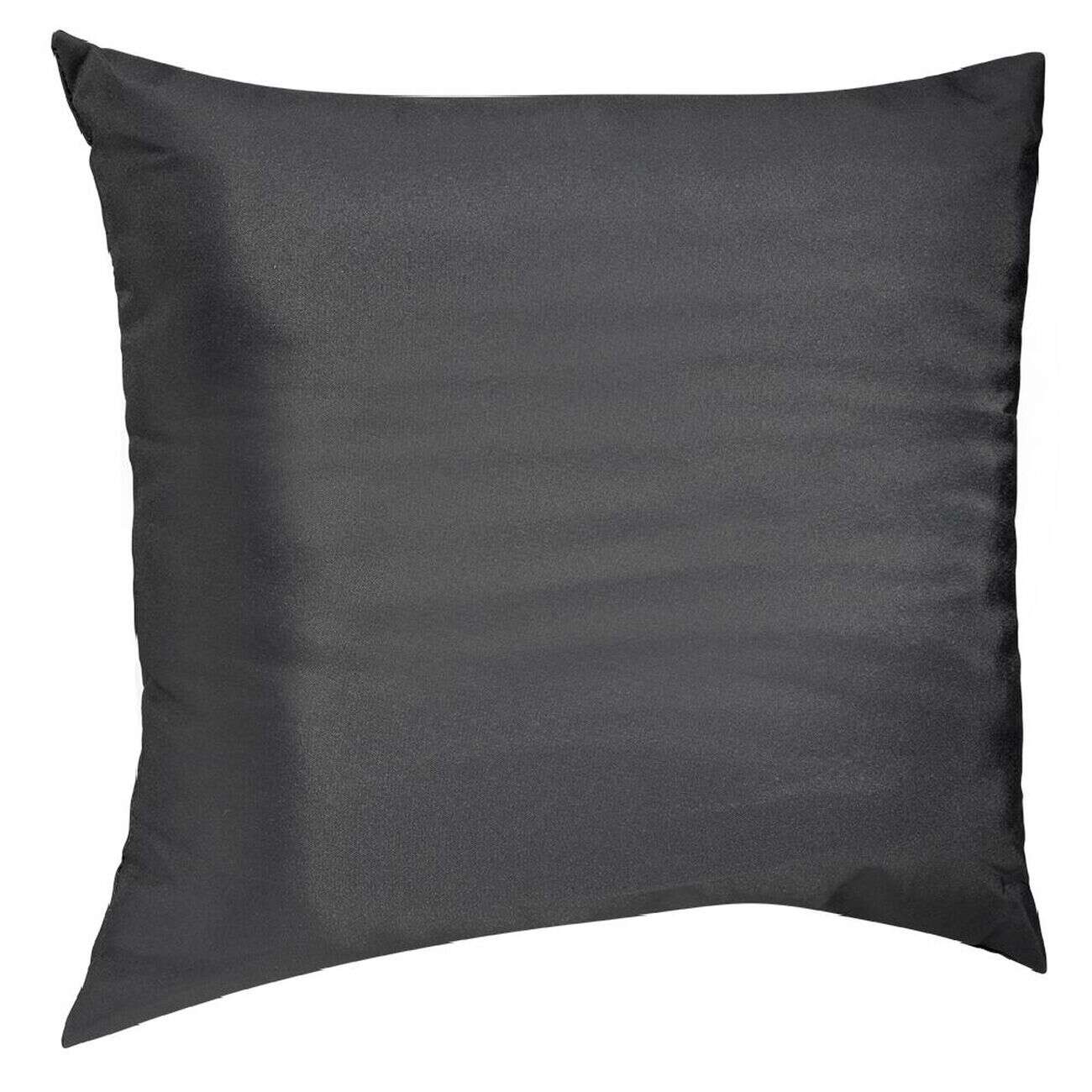 Coussin d'extérieur déperlant uni noir 40x40cm