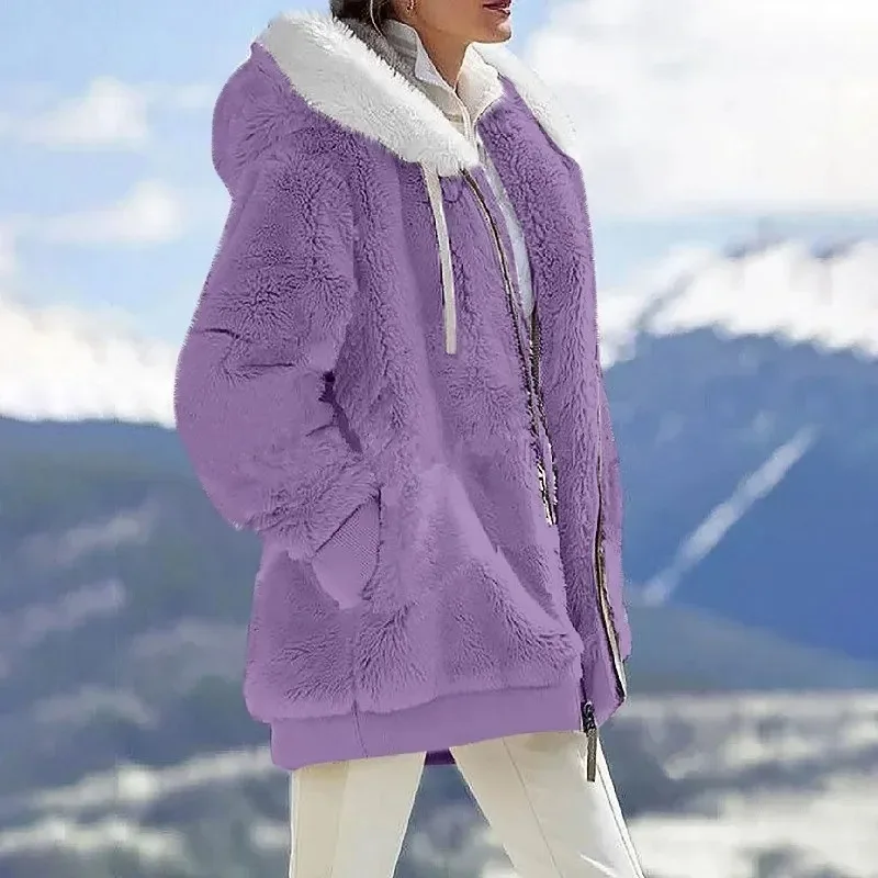 Aléana | La veste d’hiver élégante et chaude avec capuche et fermeture éclair