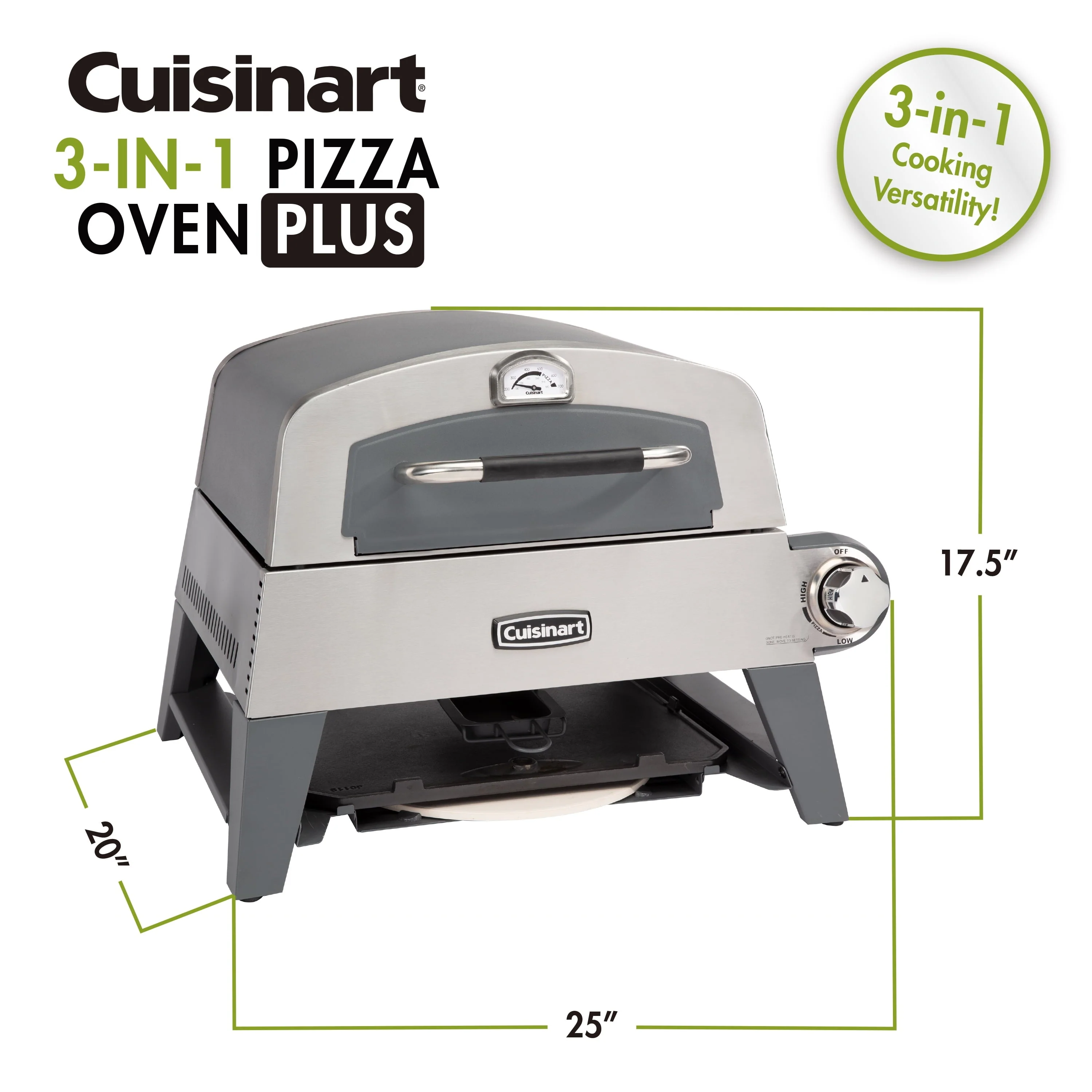 Cuisinart 3 in 1 Pizza Oven, Griddle, and Grill Image 7