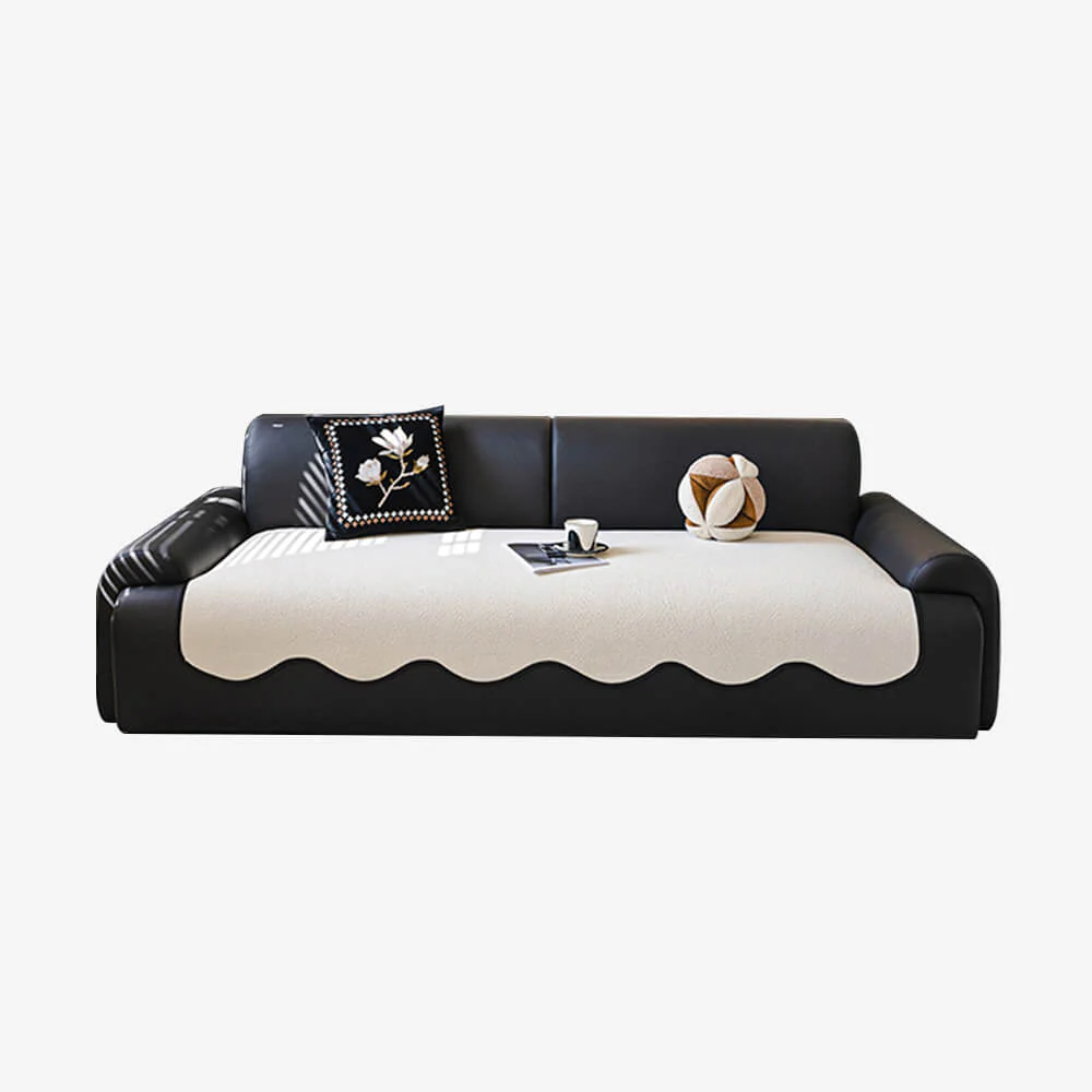 Water-repellent Teddy Fleece Non-Slip Straight Couch Cover