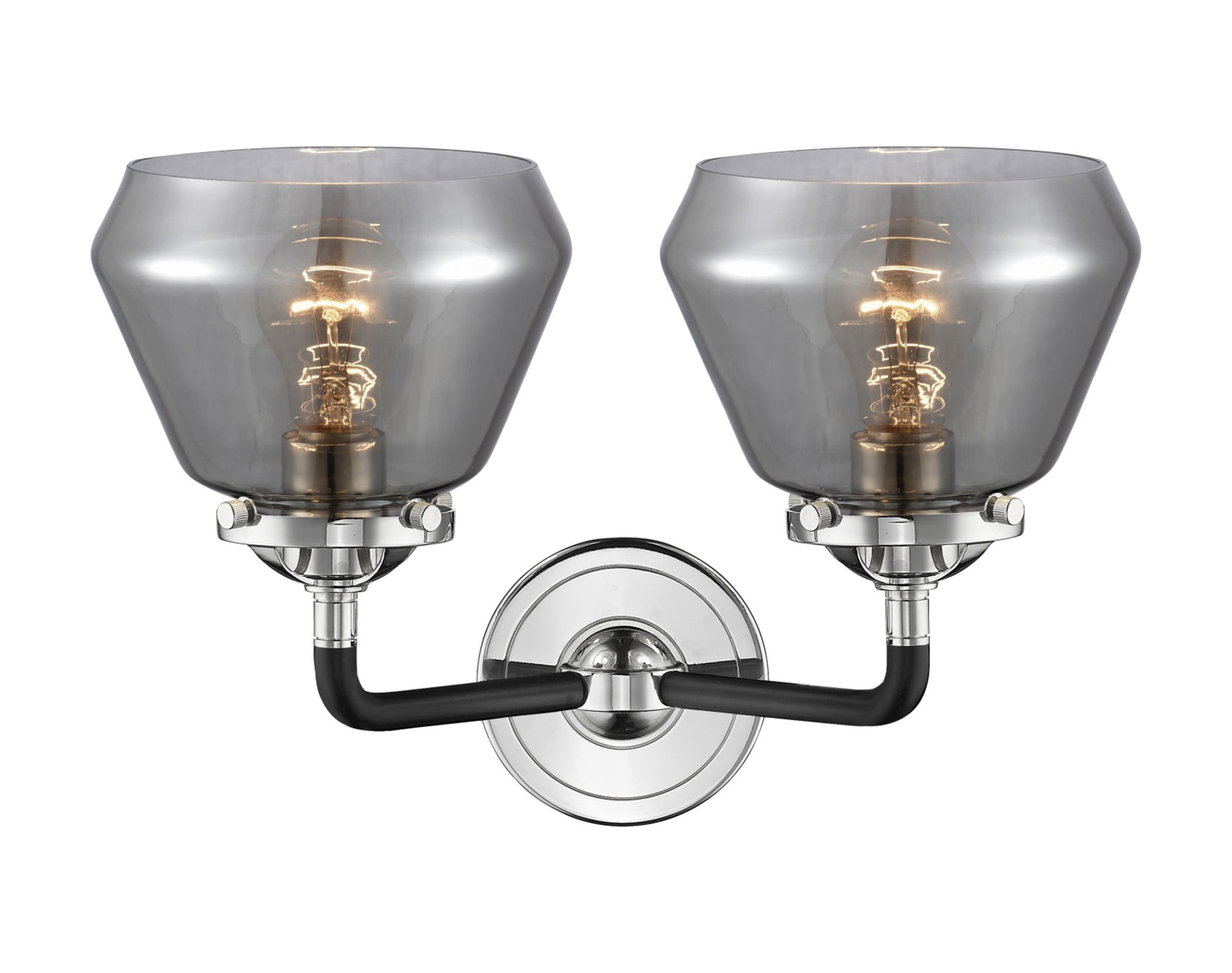 Innovations Lighting 284-2W Fulton Fulton 2 Light 15" Wide Bathroom Vanity Light - Black(Black Antique Brass / Smoked)