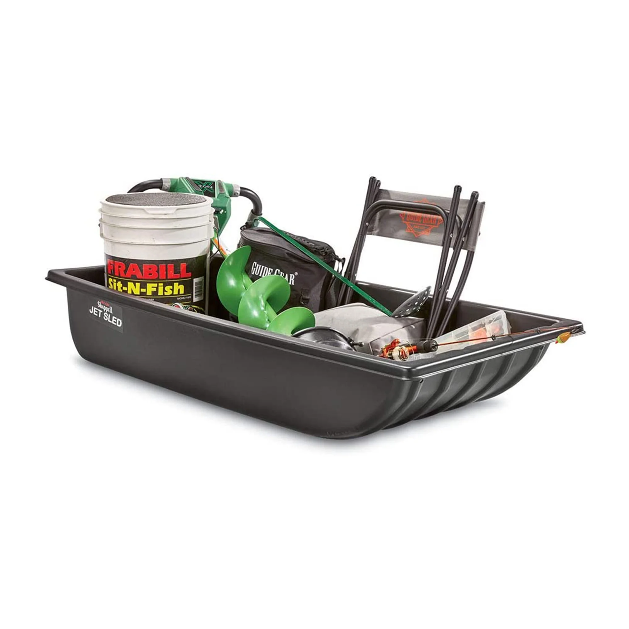 54 in. JS1 Jet Sled, Gear Hauler Heavy Duty Ice Fishing, Black(1) - Image 3