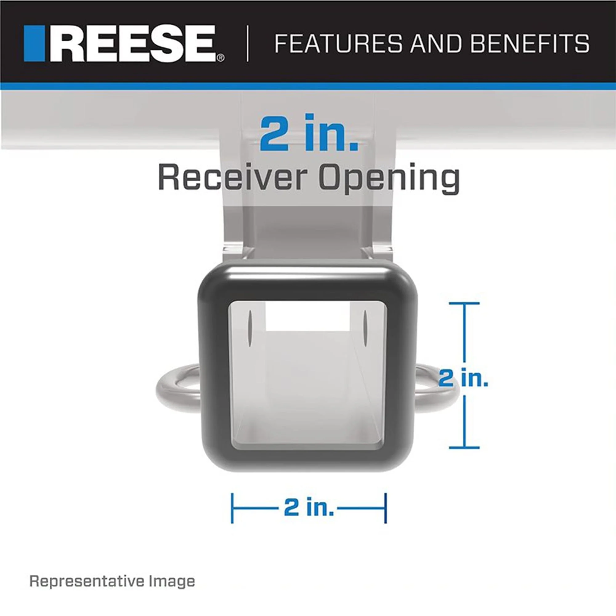 Reese Towpower Class III Trailer Tow Hitch w/ 2 In Receiver Tube - Image 6