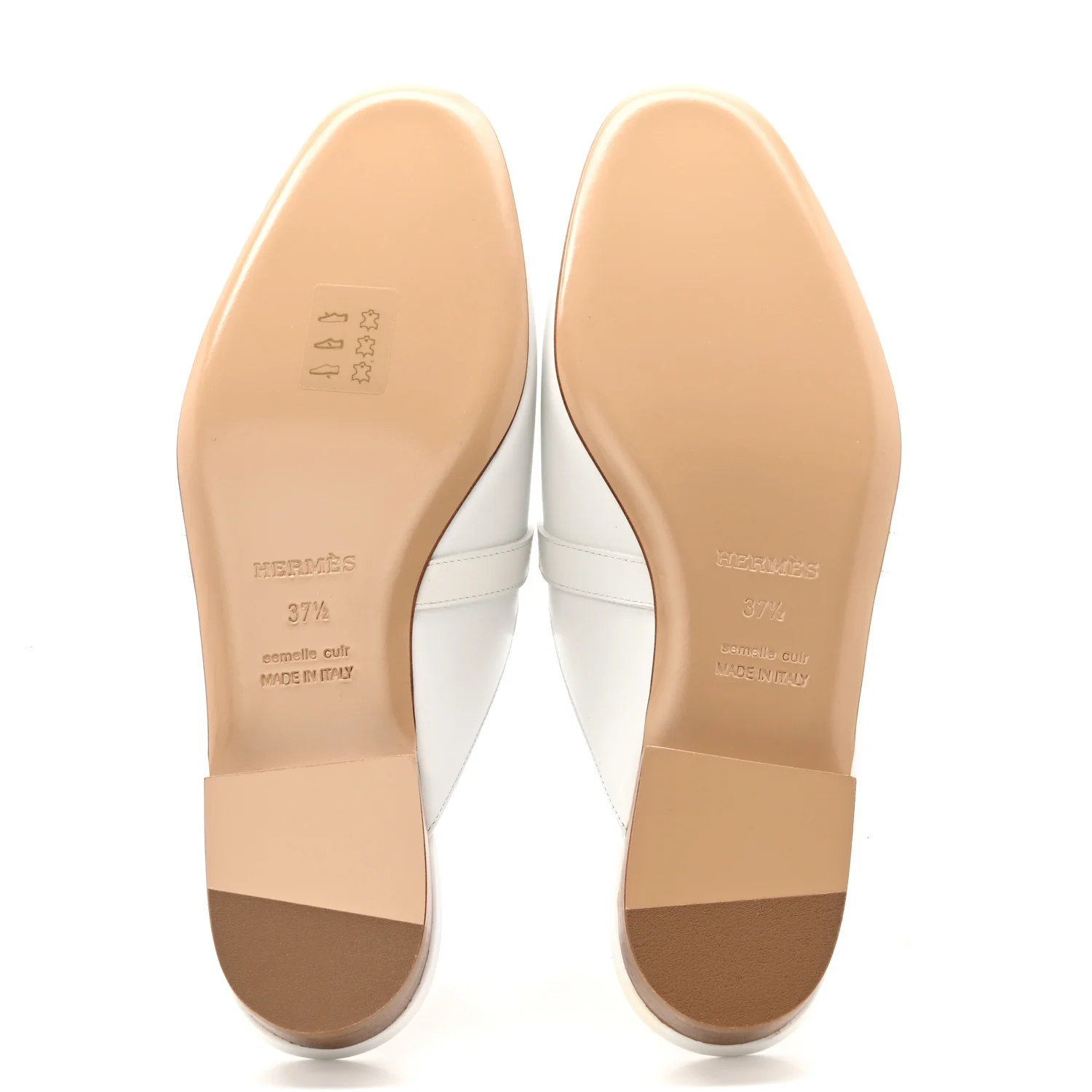Calfskin Oz Mules 37.5 White
