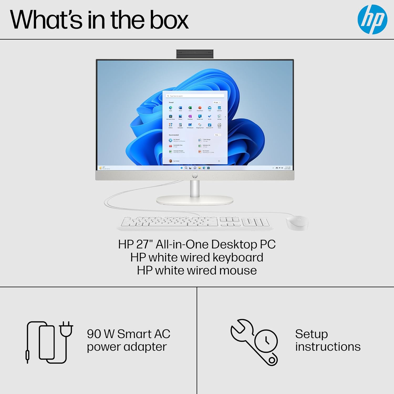 HP 27 inch All-in-One Desktop PC  FHD Display  AMD Ryzen 7 7730U  32 GB RAM  1 TB SSD  AMD Radeon Graphics  Windows 11 Home  27-cr0012 (2024)